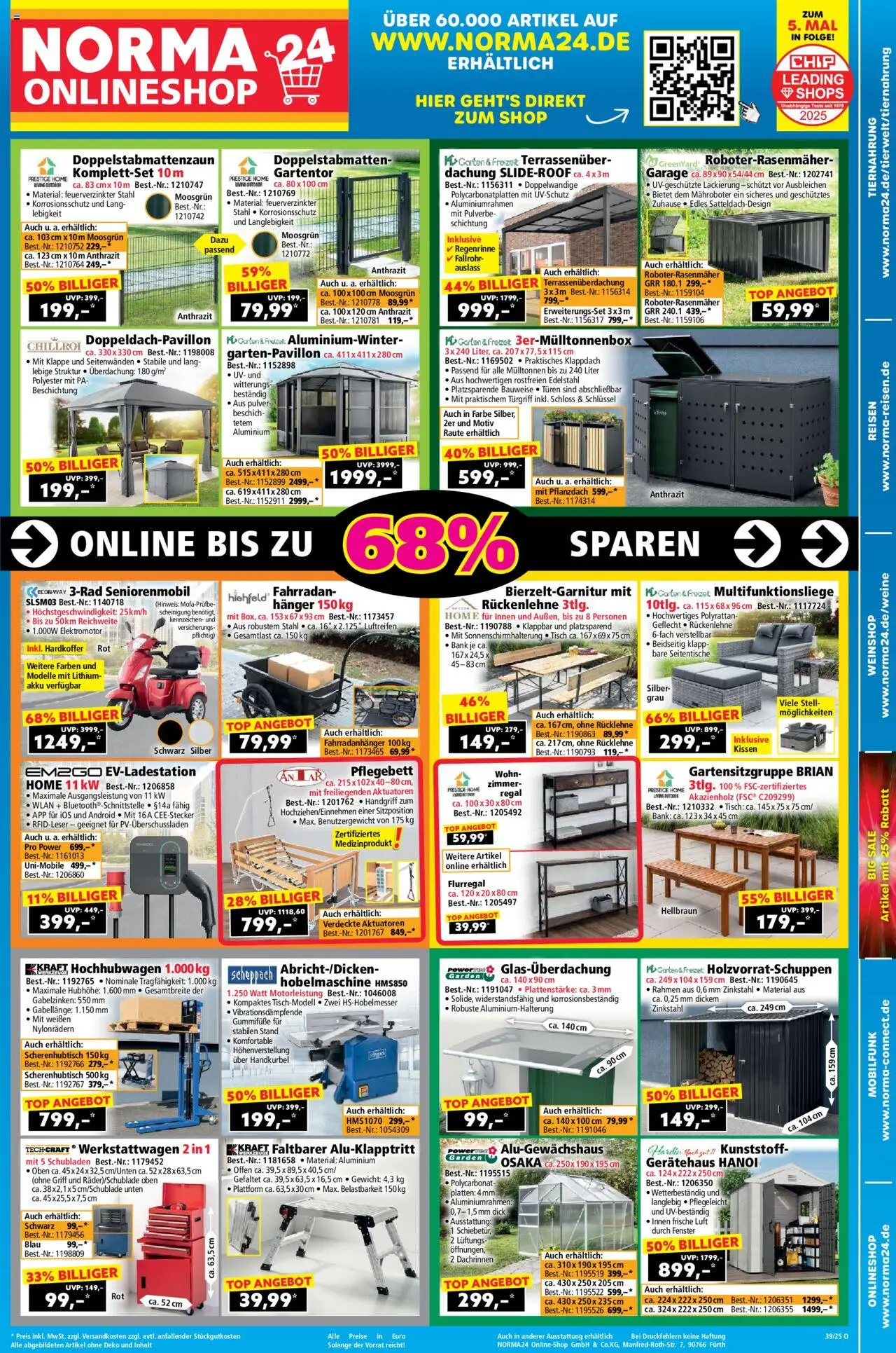 Norma Onlineshop – gültig ab 22.09.2025 | Seite: 1 | Produkte: Top, Gewicht, Kissen, Regal