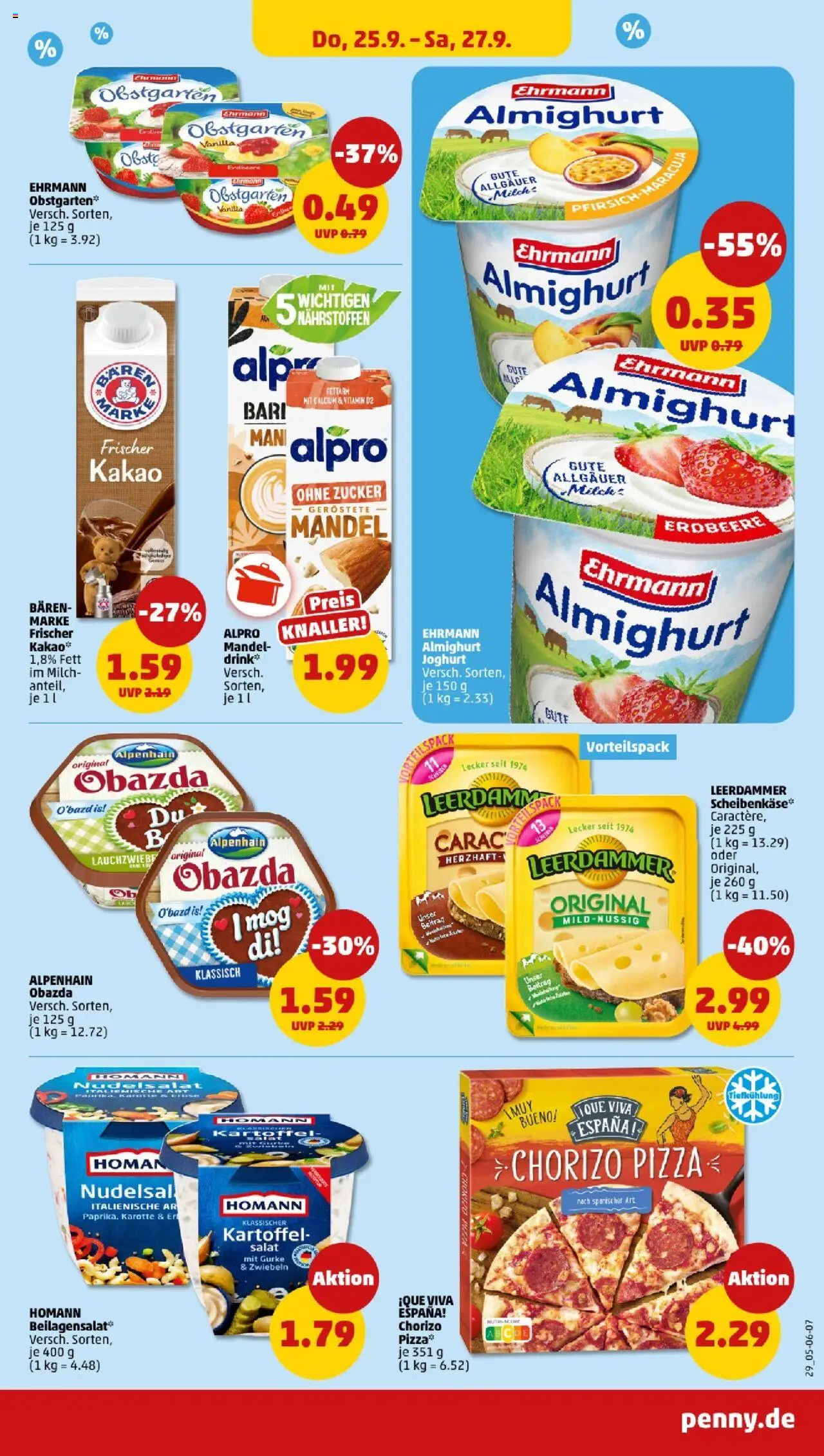 Penny - Saarland  – gültig ab 22.09.2025 | Seite: 31 | Produkte: Milch, Joghurt, Alpro, Pizza