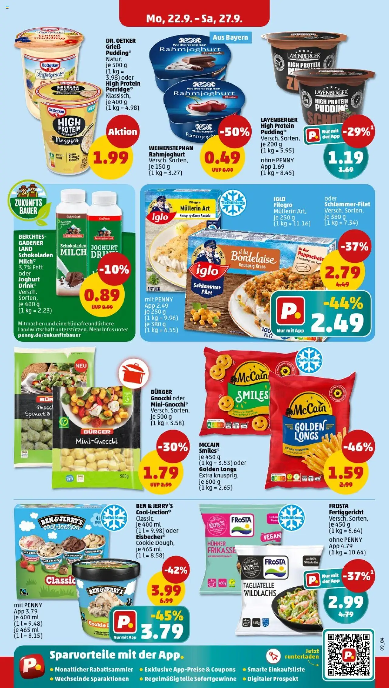 Penny - Bayern  – gültig ab 22.09.2025 | Seite: 11 | Produkte: Milch, Joghurt, Burger, Zucker