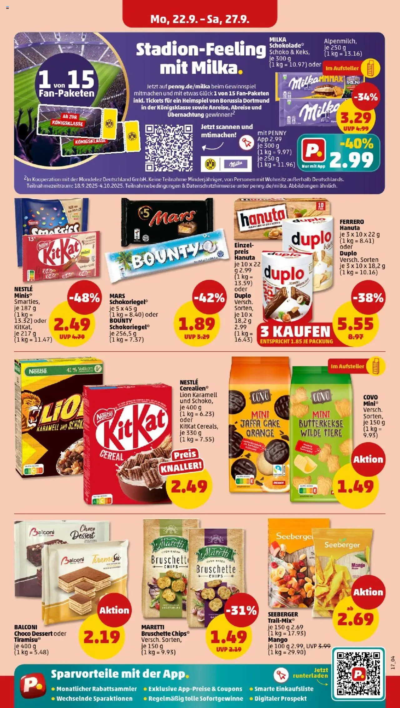 Penny - Bayern  – gültig ab 22.09.2025 | Seite: 19 | Produkte: Milka, Mars, Butterkekse, Chips