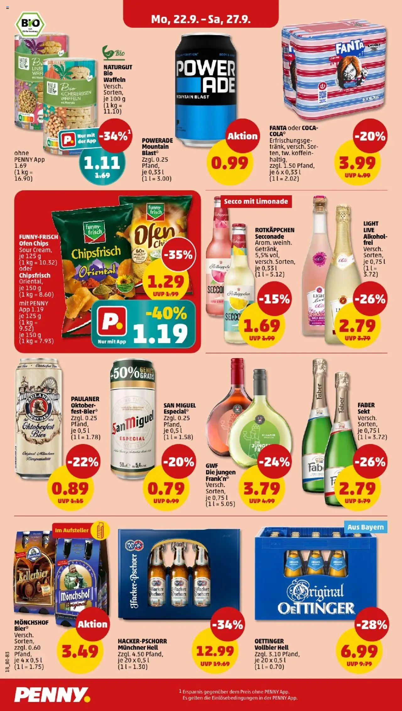 Penny - Bayern  – gültig ab 22.09.2025 | Seite: 20 | Produkte: Ofen, Bier, Sekt, Paulaner