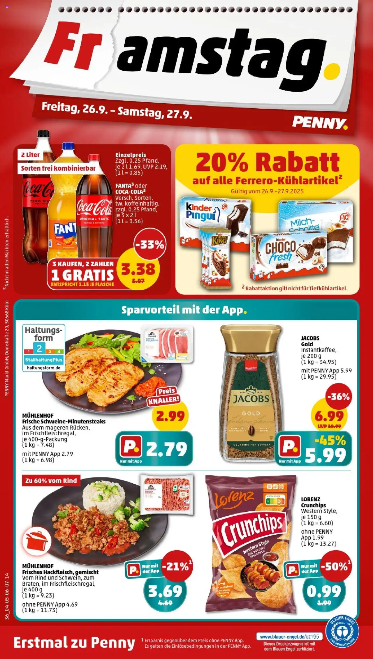Penny - Bayern  – gültig ab 22.09.2025 | Seite: 38 | Produkte: Milch, Lorenz crunchips