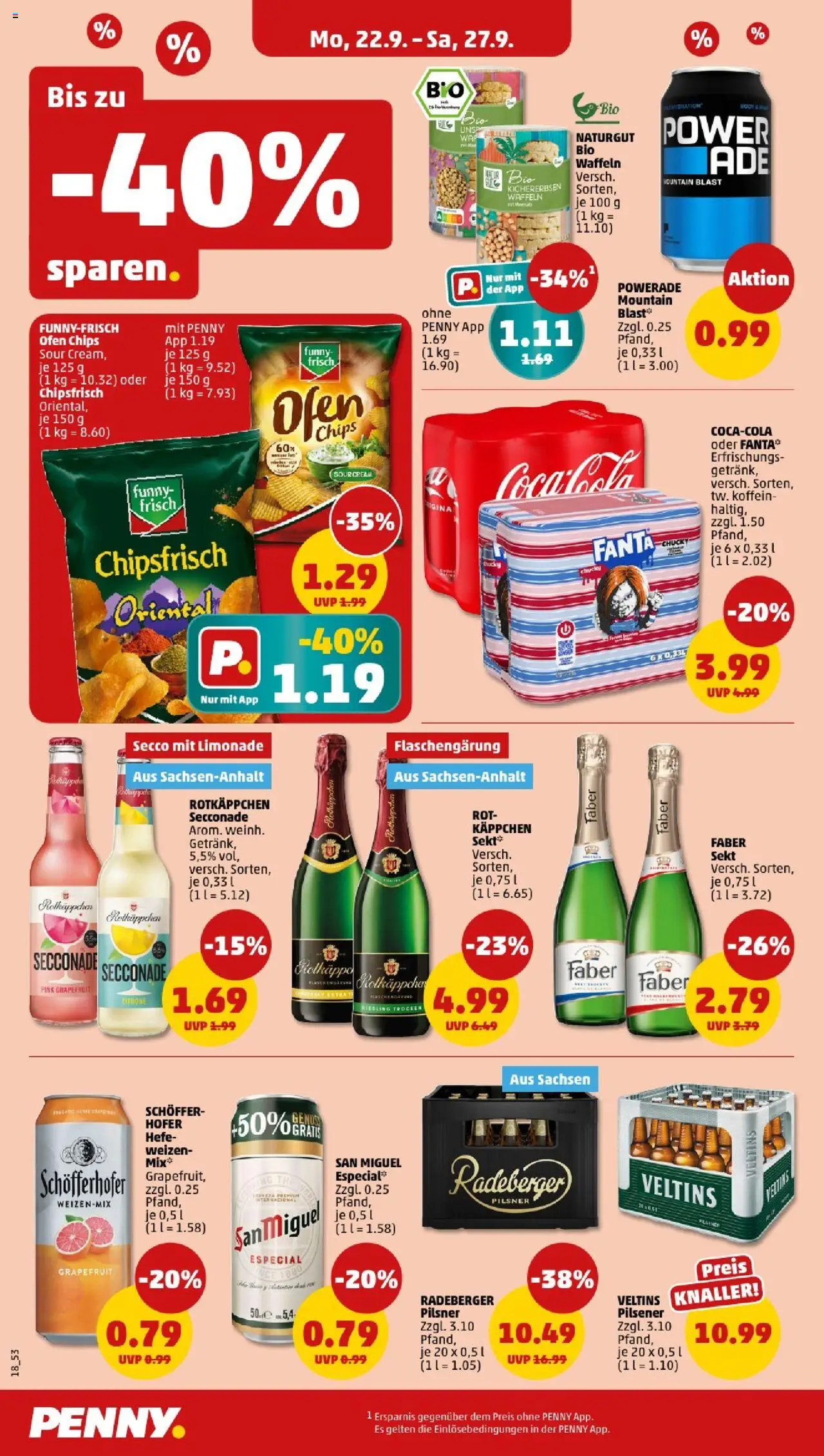 Penny - Thüringen – gültig ab 22.09.2025 | Seite: 20 | Produkte: Limonade, Zitrone, Rotkäppchen, Chips