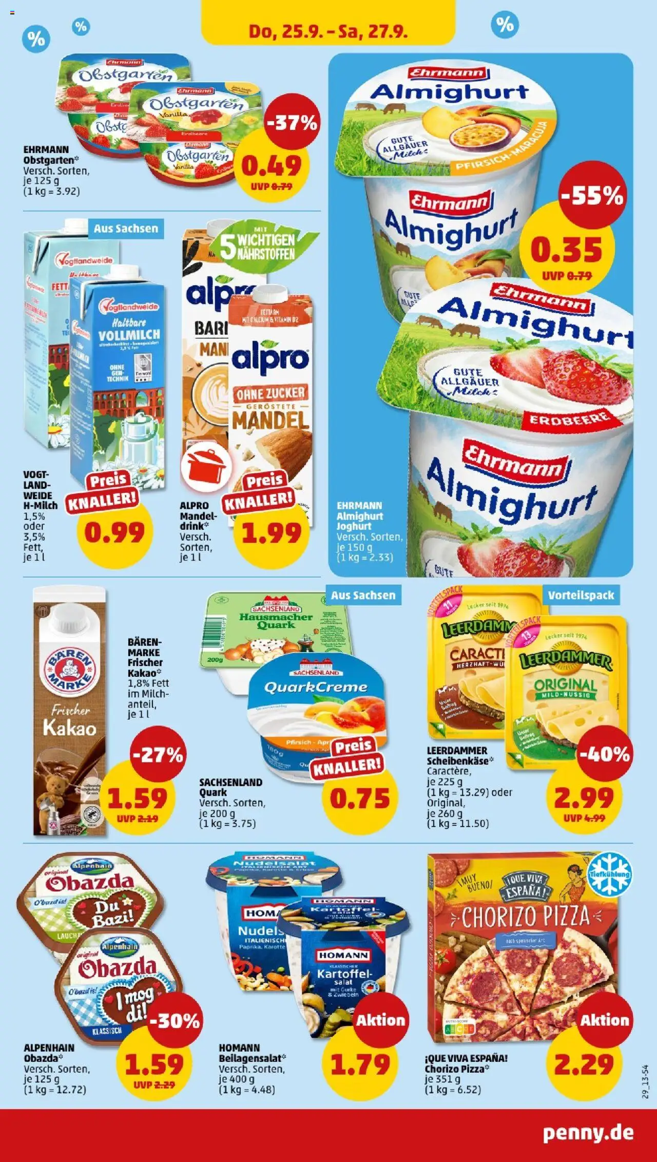 Penny - Thüringen – gültig ab 22.09.2025 | Seite: 31 | Produkte: Quark, Zwiebeln, Pizza, Salat