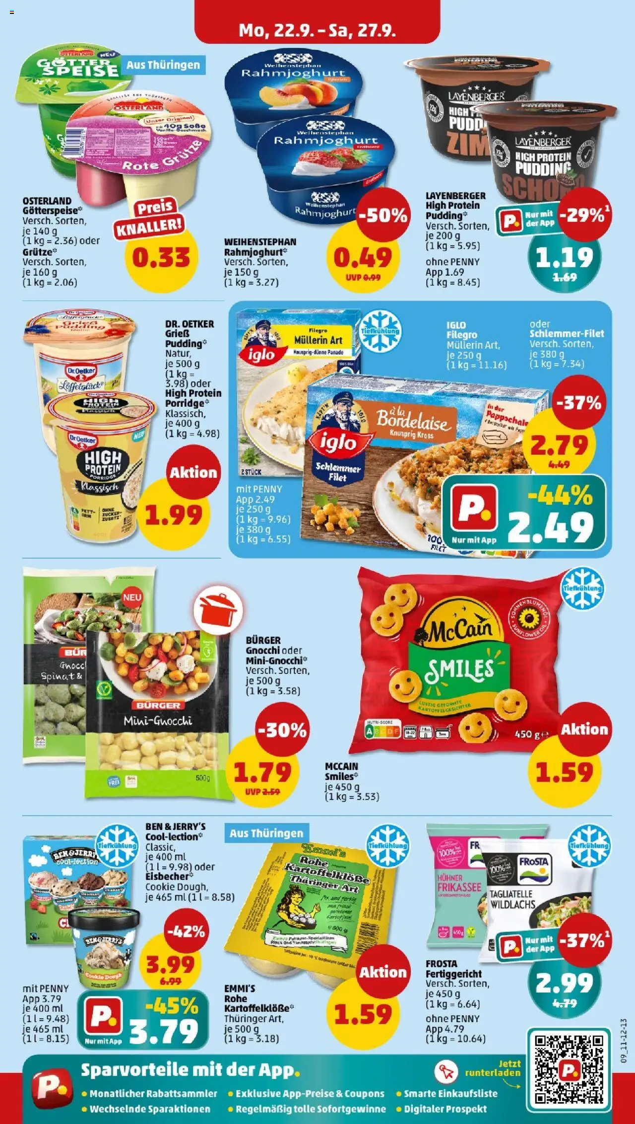 Penny - Sachsen  – gültig ab 22.09.2025 | Seite: 11 | Produkte: Burger, Pudding, Frosta, Zucker