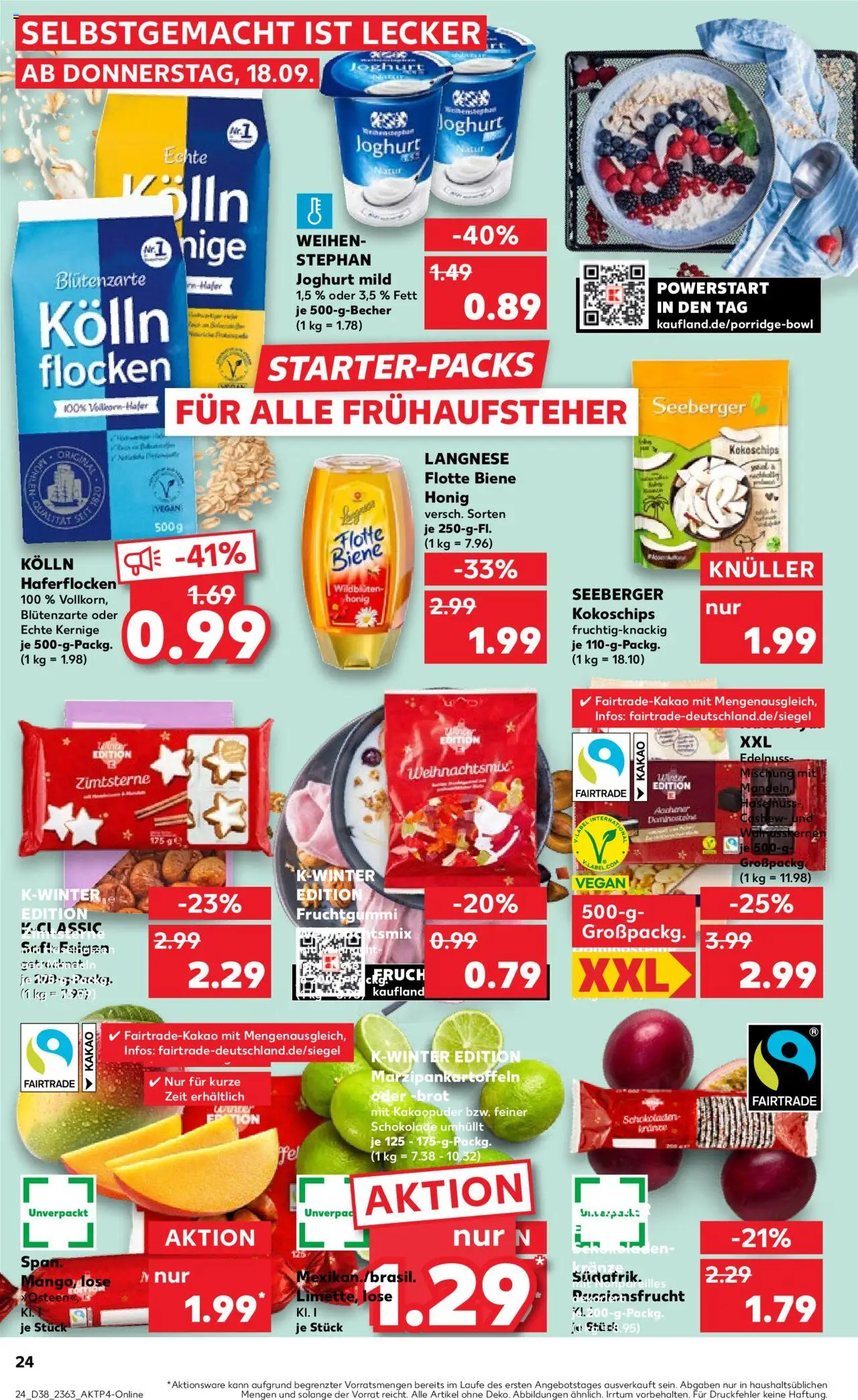Kaufland prospekt Bremen	 – gültig ab 21.09.2025 | Seite: 24 | Produkte: Kolln, Joghurt, Schokolade, Flocken