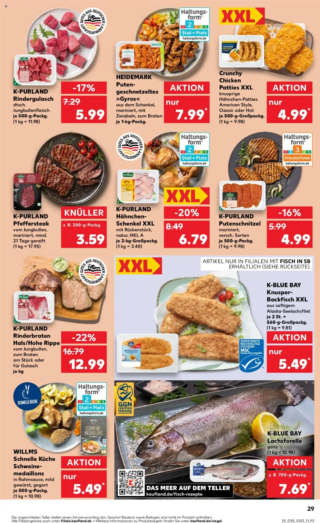Kaufland prospekt Hamburg	 – gültig ab 21.09.2025 | Seite: 29 | Produkte: Hahnchen, Küche, Putenschnitzel, Steak
