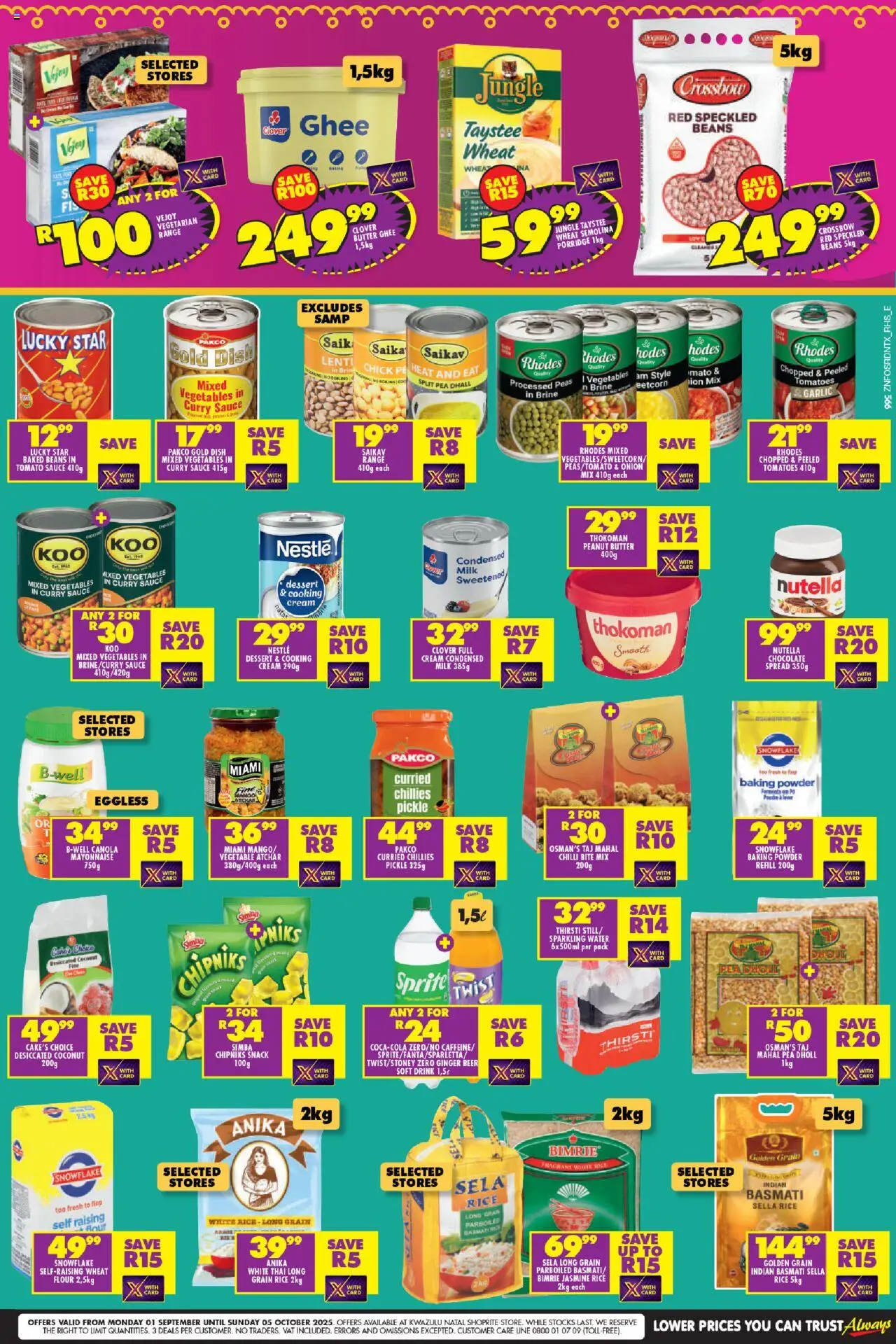 New Shoprite catalogue – valid from 01.09.2025 | Page: 2 | Products: Tomatoes, Cream, Water, Chilli
