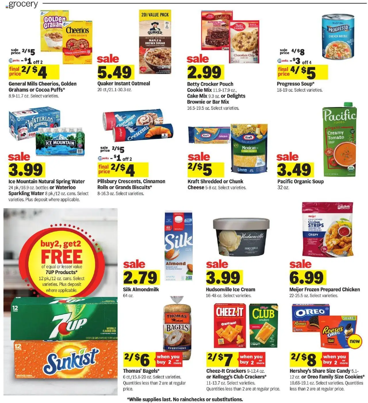 Meijer Weekly Ad - valid from 24.09.2025 | Page: 3 | Products: Ice cream, Water, Sugar, Chocolate Chip
