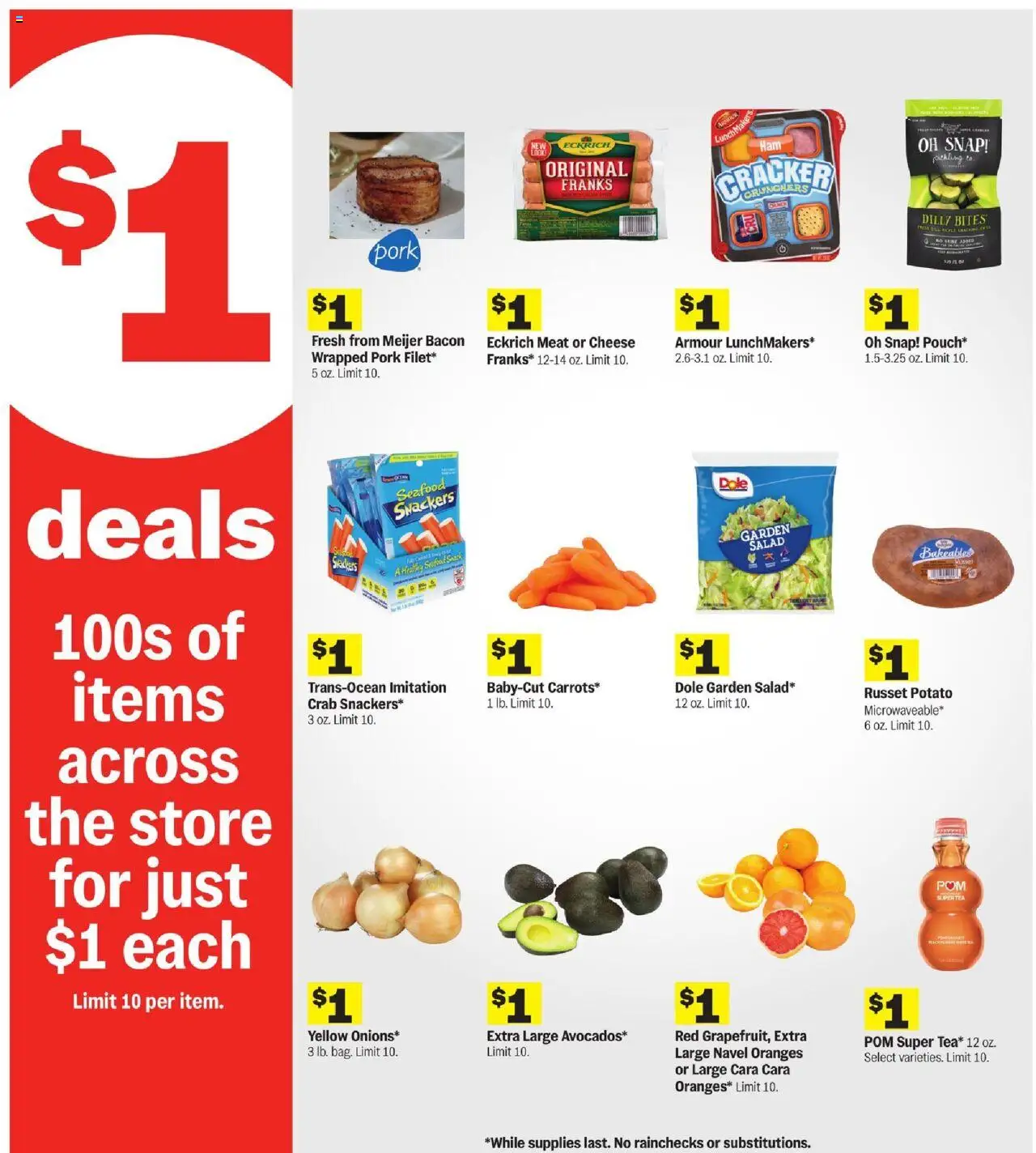 Meijer Weekly Ad - valid from 24.09.2025 | Page: 5 | Products: Cheese, Pork, Oranges, Tea