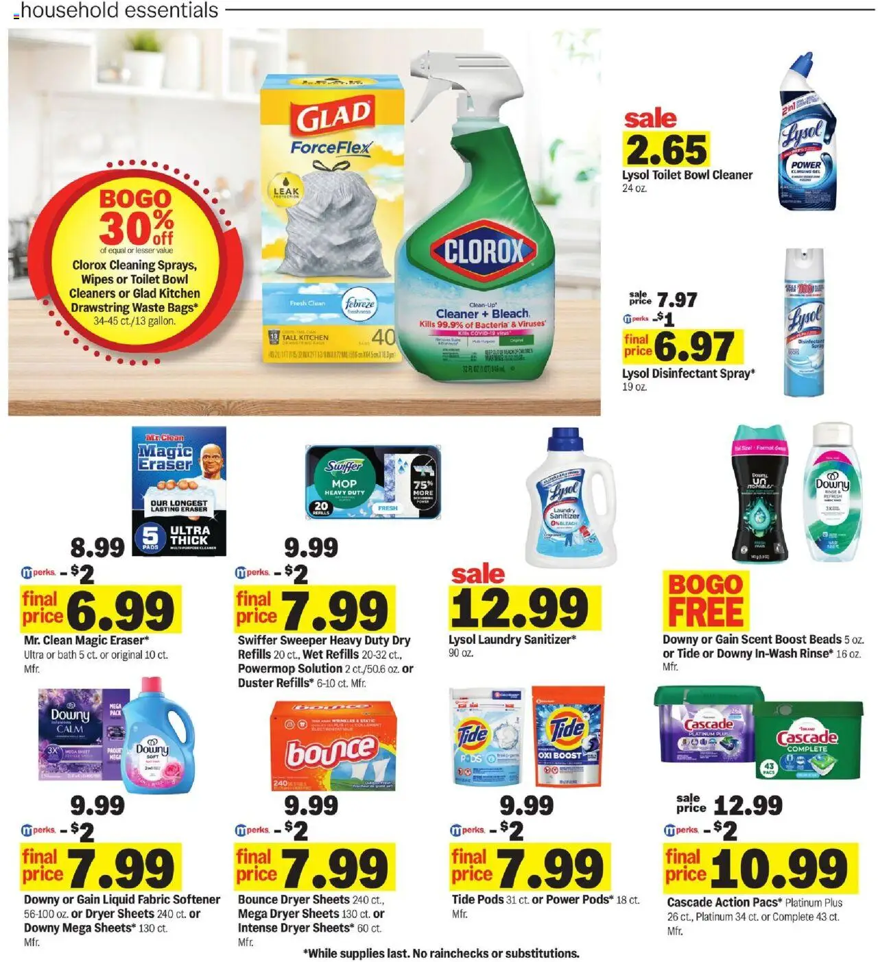 Meijer Weekly Ad - valid from 24.09.2025 | Page: 27 | Products: Eraser, Fabric softener, Sheet, Dryer