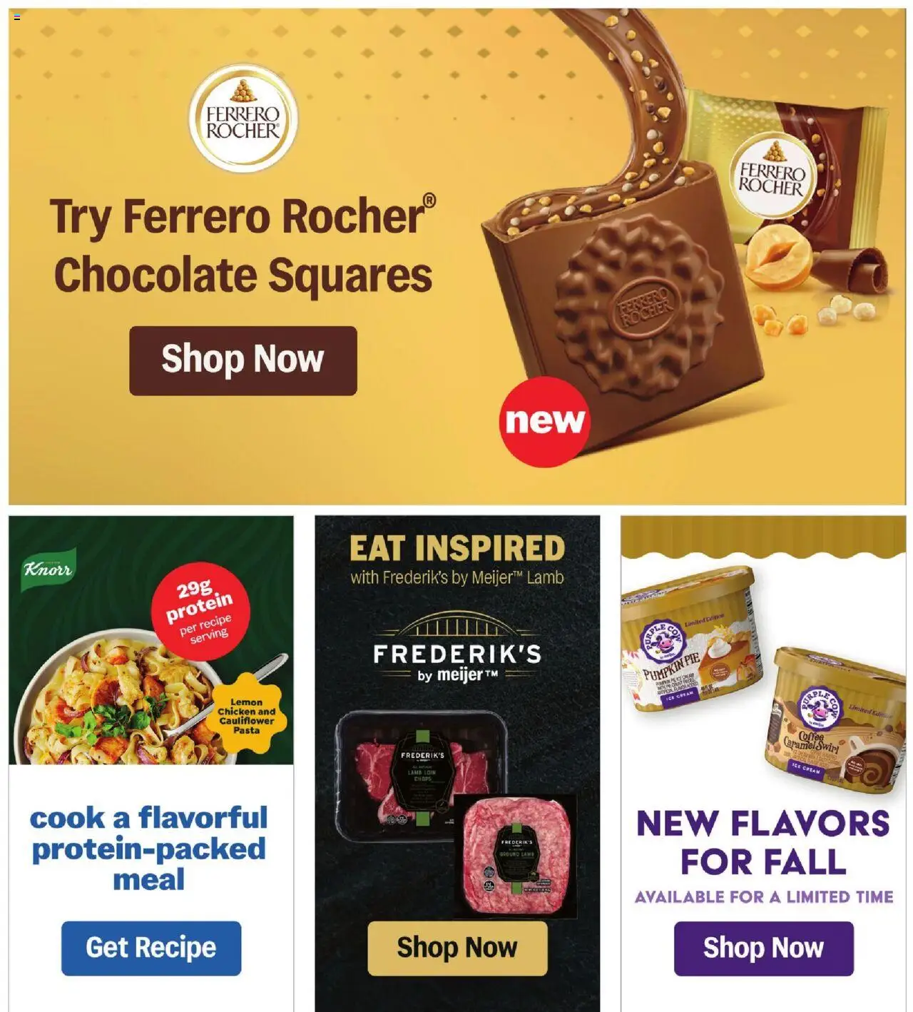 Meijer Weekly Ad - valid from 24.09.2025 | Page: 41 | Products: Coffee, Pasta, Cream, Pumpkin Pie