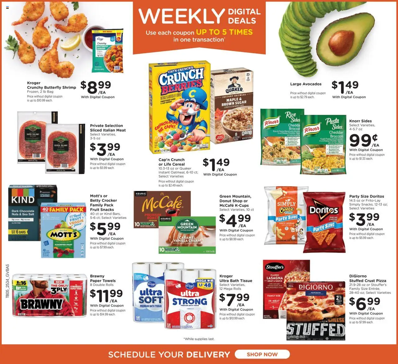 Kroger Ad - valid from 24.09.2025 | Page: 2 | Products: Cheese, Chocolate, Pasta, Sauce