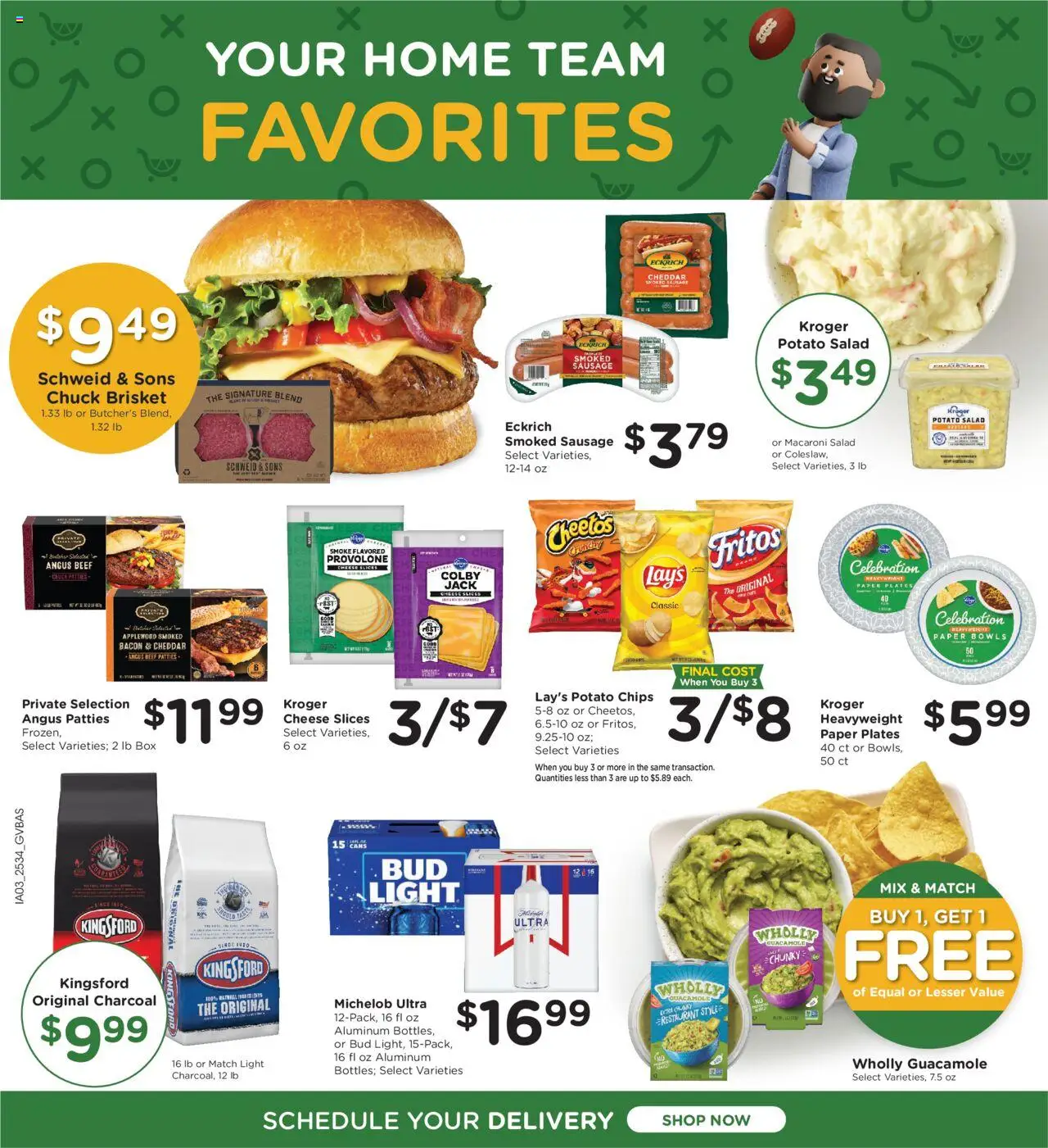 Kroger Ad - valid from 24.09.2025 | Page: 6 | Products: Box, Beef, Chips, Sausage
