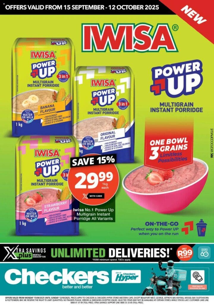 Checkers catalogue Specials Monday 15 September Western Cape – Iwisa Power Up