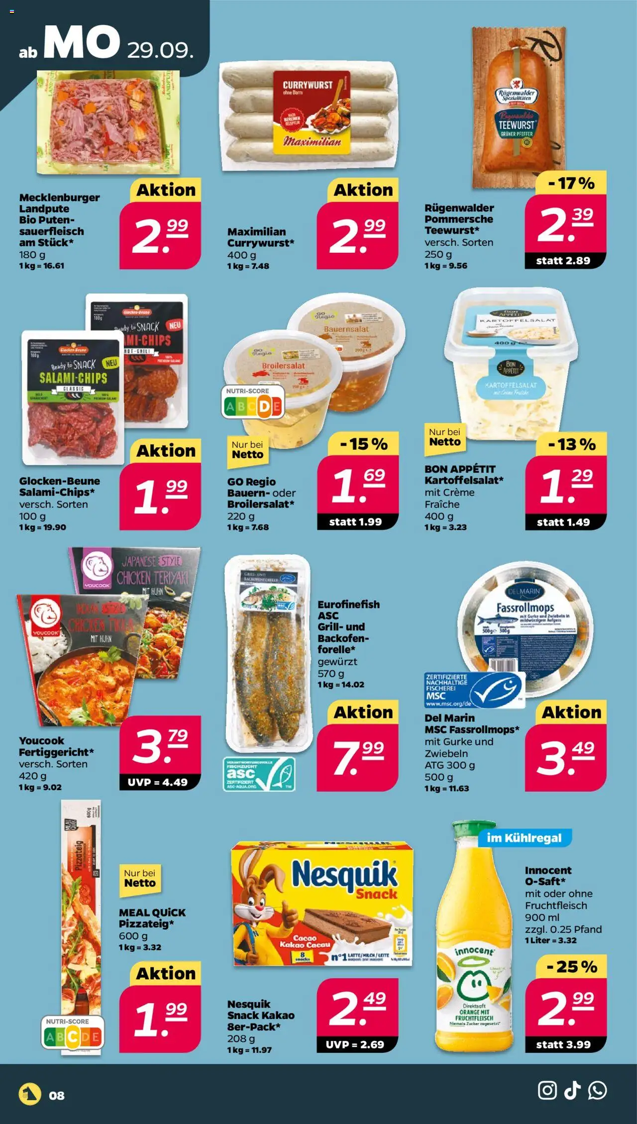 Netto Prospekt 	 – gültig ab 29.09.2025 | Seite: 8 | Produkte: Youcook, Zwiebeln, Zucker, Backofen