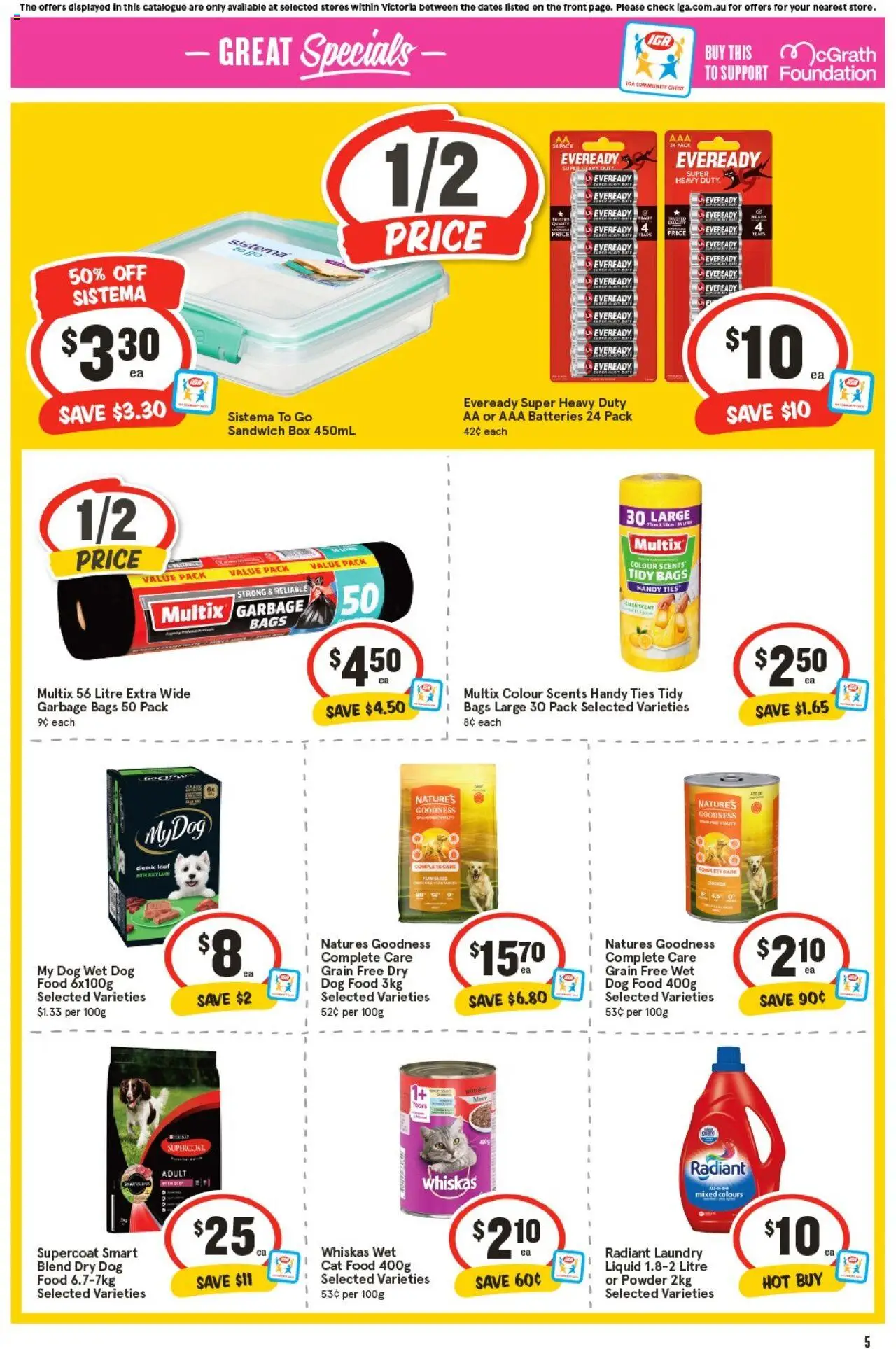 IGA catalogue - valid from 24.09.2025 | Page: 9 | Products: Powder, Garbage bags, Beef, Laundry