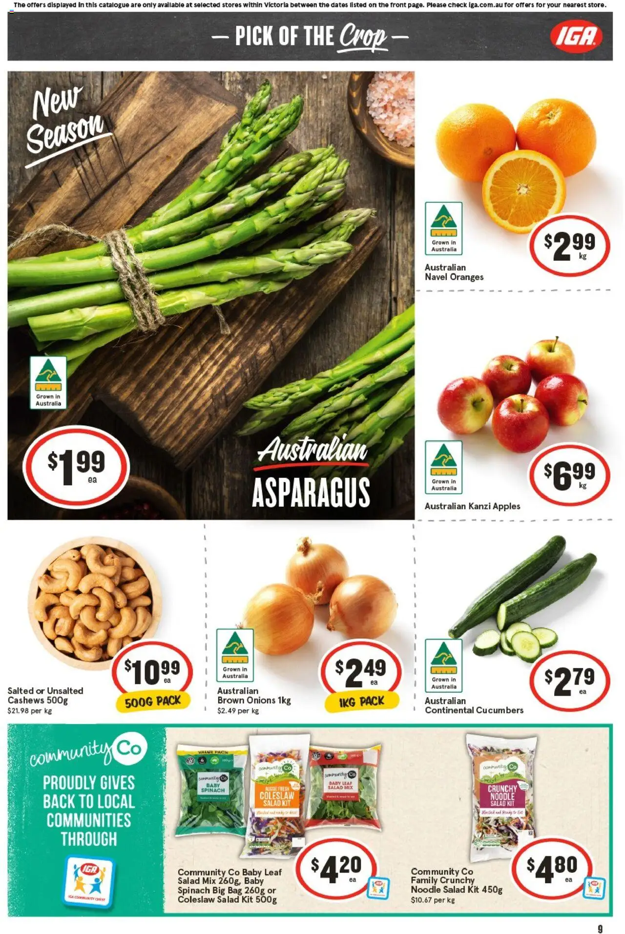 IGA catalogue - valid from 24.09.2025 | Page: 13 | Products: Apples, Oranges, Cucumbers, Onions