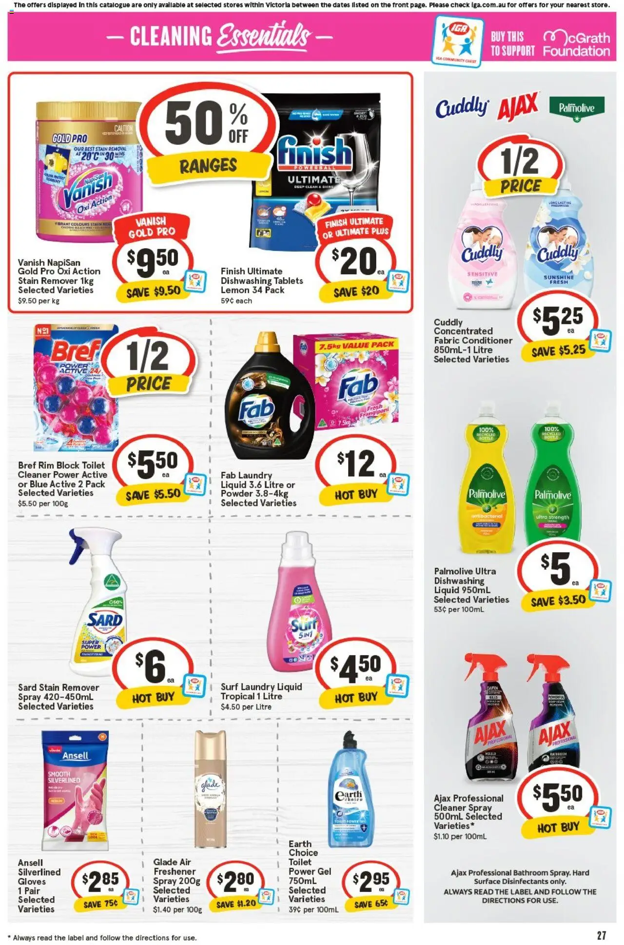 IGA catalogue - valid from 24.09.2025 | Page: 31 | Products: Toilet, Stain remover, Lemon, Tablets
