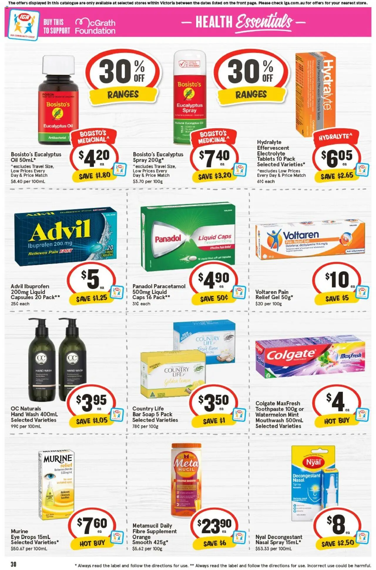 IGA catalogue - valid from 24.09.2025 | Page: 34 | Products: Toothpaste, Lemon, Nasal spray, Tablets