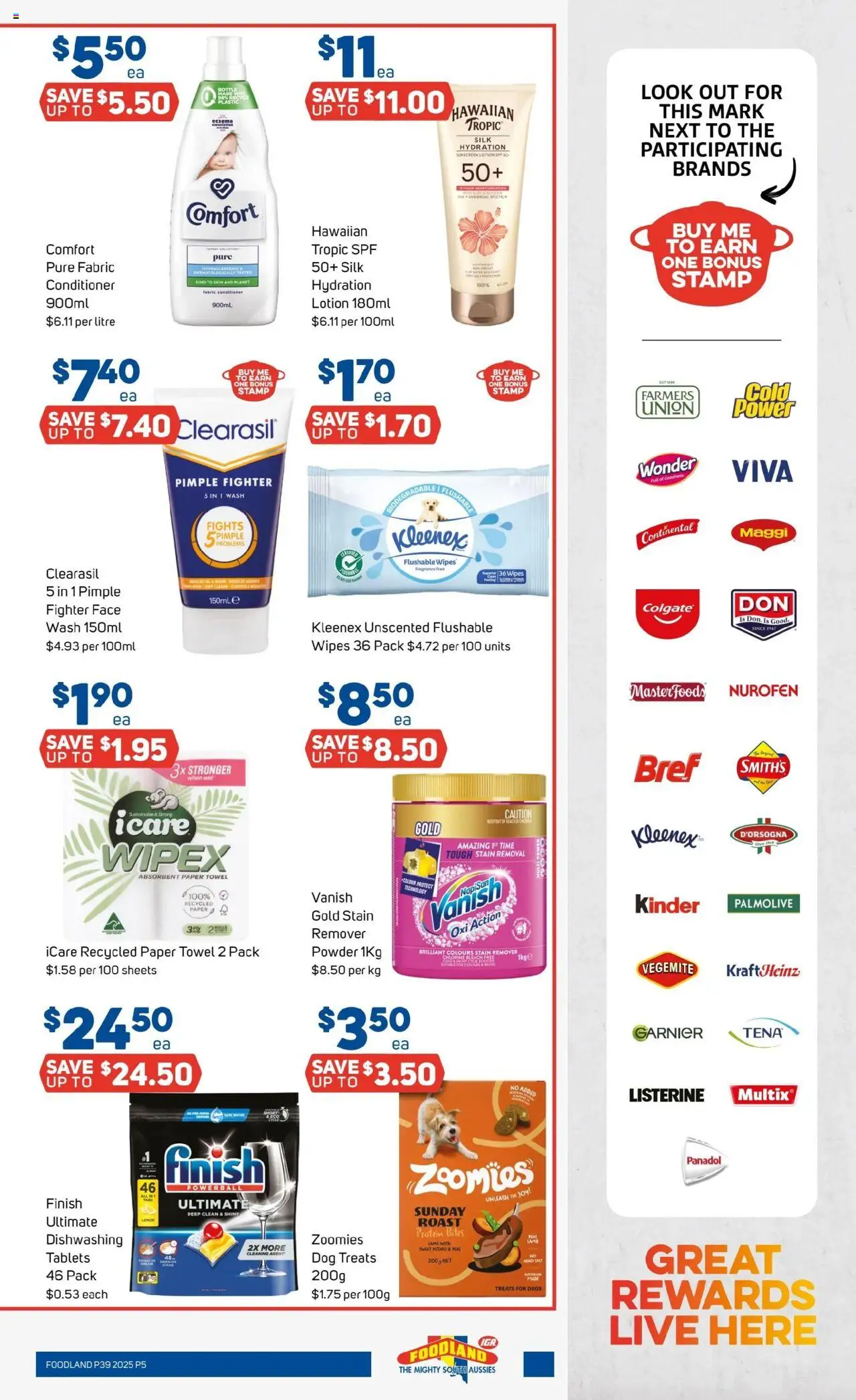Foodland catalogue - valid from 24.09.2025 | Page: 5 | Products: Lotion, Stain remover, Vegemite, Tablets