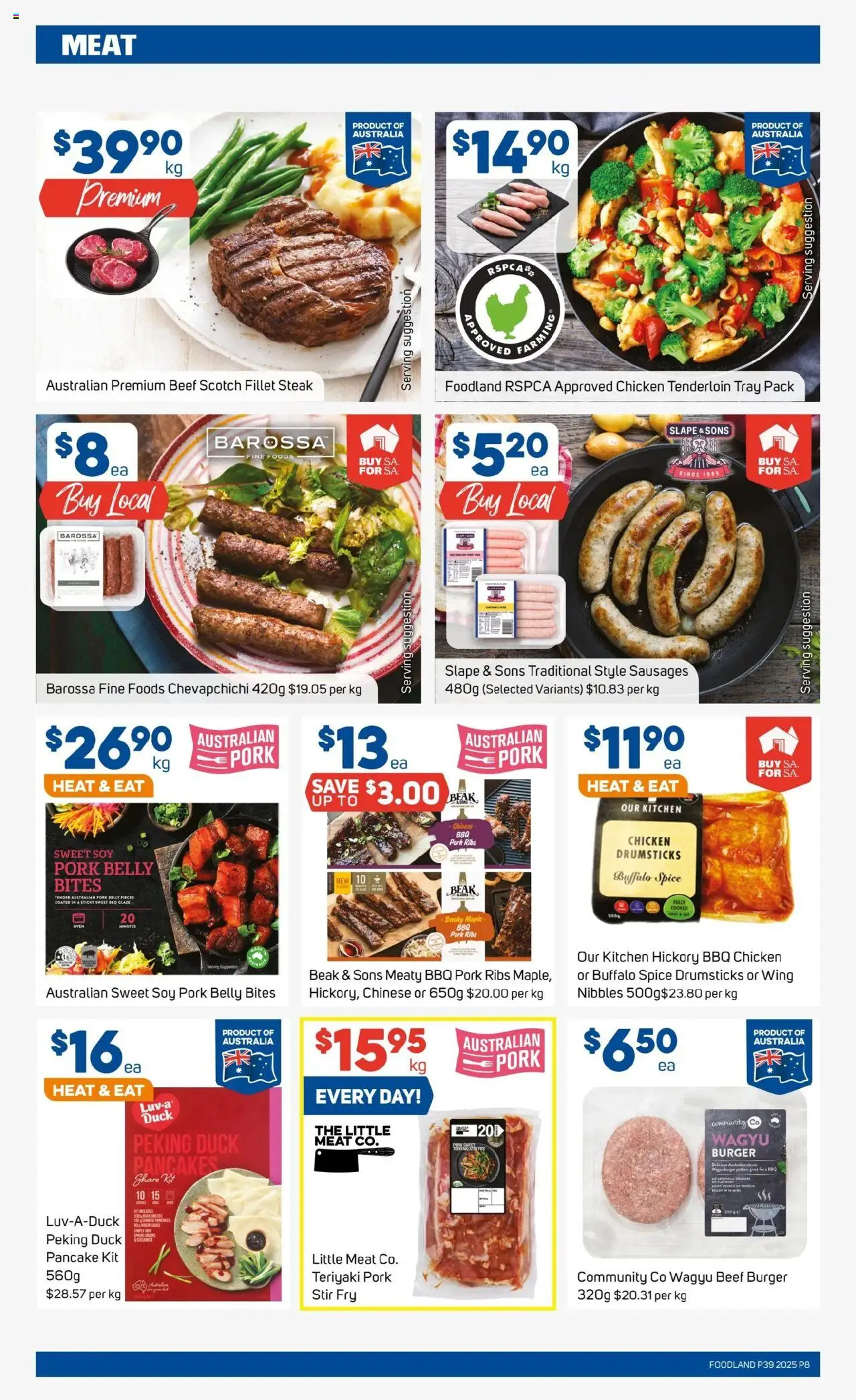 Foodland catalogue - valid from 24.09.2025 | Page: 8 | Products: Duck, Chicken, Meat, Steak