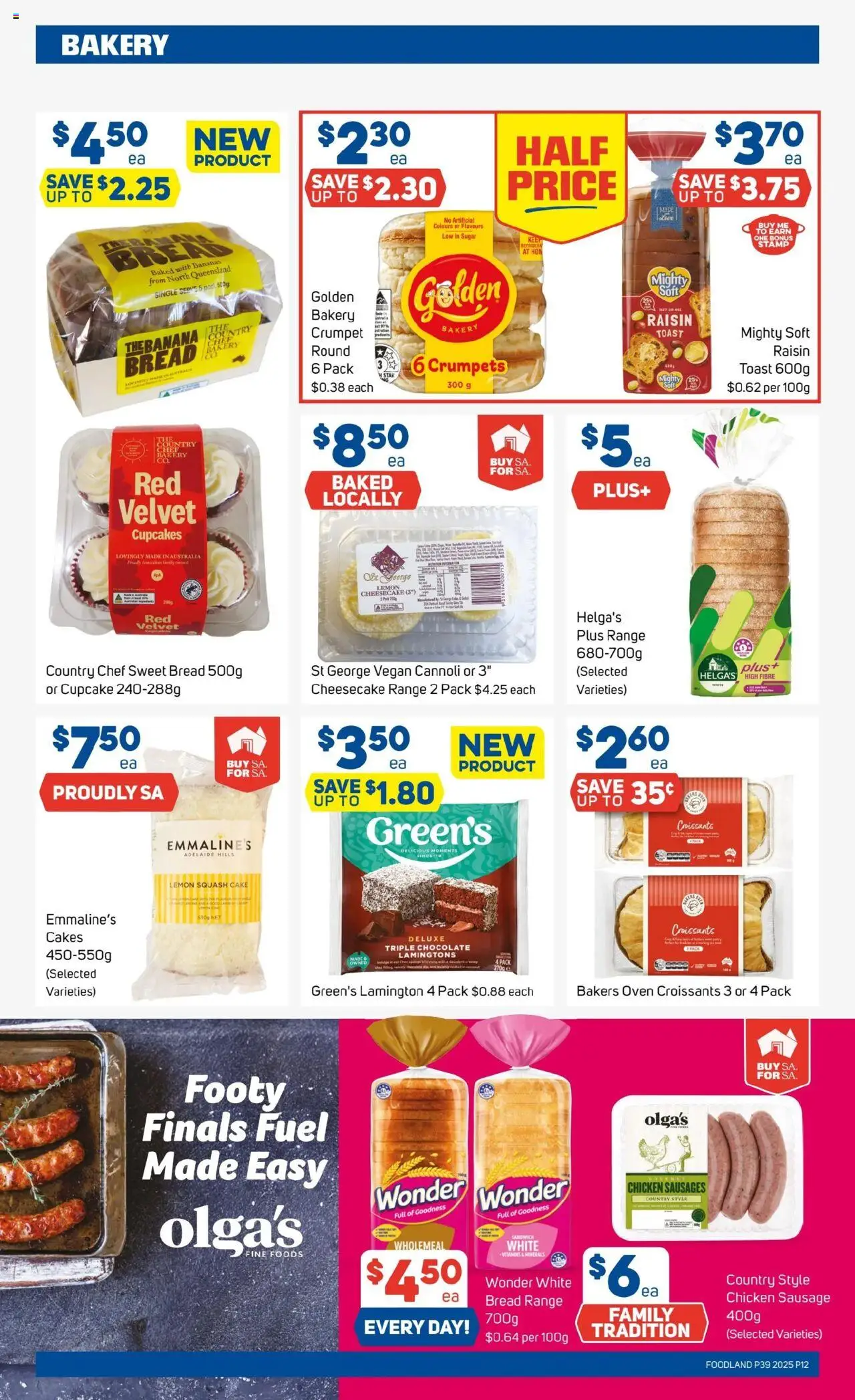 Foodland catalogue - valid from 24.09.2025 | Page: 12 | Products: Chocolate, Chicken, Sausage, Lamingtons