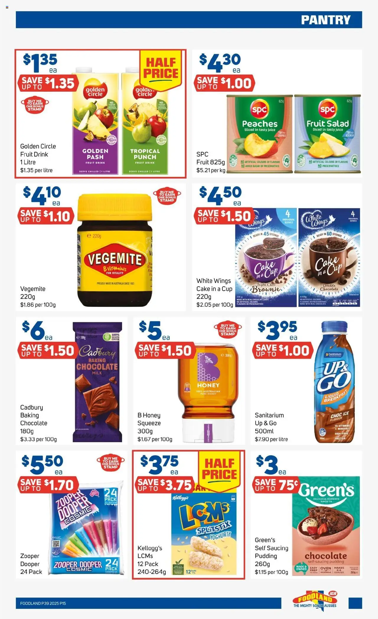 Foodland catalogue - valid from 24.09.2025 | Page: 15 | Products: Juice, Honey, Sugar, Microwave