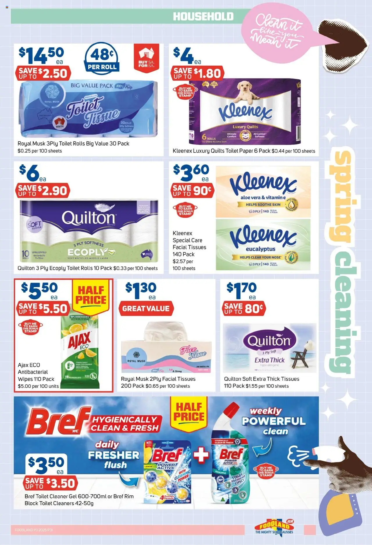 Foodland catalogue - valid from 24.09.2025 | Page: 31 | Products: Toilet, Household, Toilet paper, Lemon