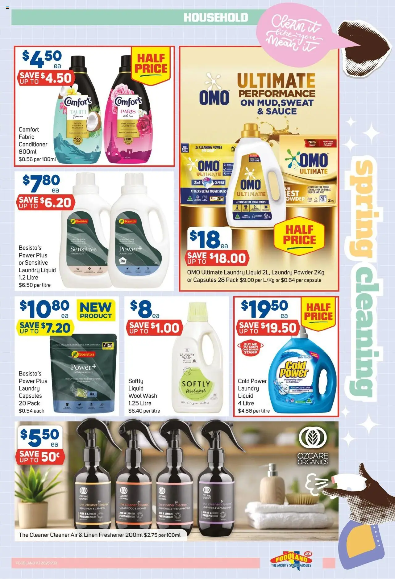 Foodland catalogue - valid from 24.09.2025 | Page: 33 | Products: Powder, Cleaner, Grapefruit, Water