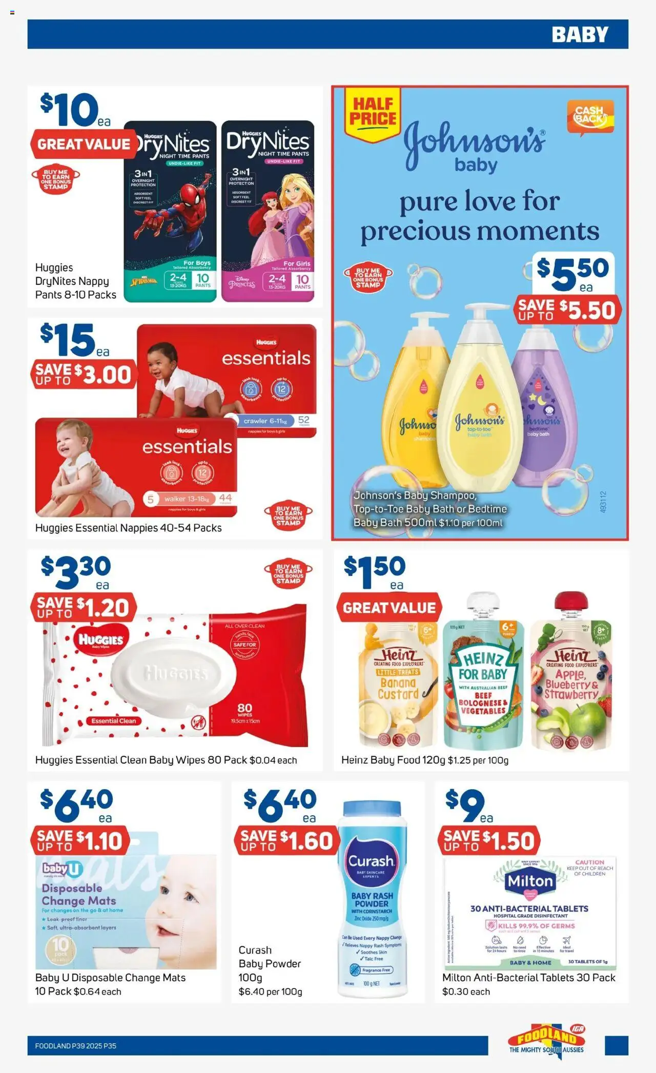 Foodland catalogue - valid from 24.09.2025 | Page: 35 | Products: Baby food, Pants, Vegetables, Tablets