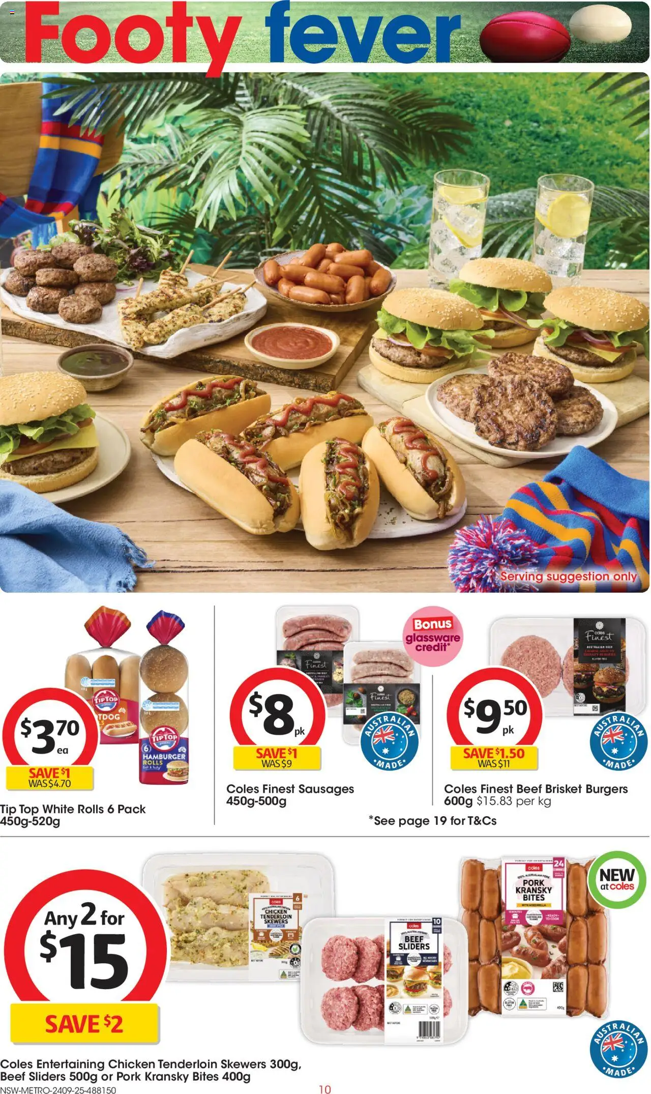 Coles catalogue - valid from 24.09.2025 | Page: 10 | Products: Glassware, Chicken, Pork, Beef
