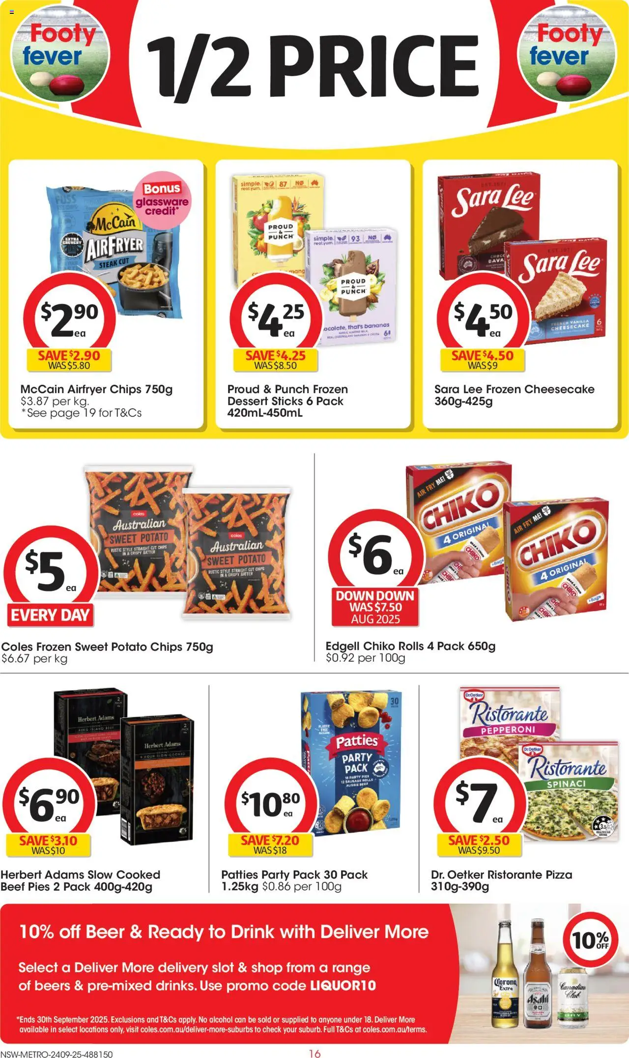 Coles catalogue - valid from 24.09.2025 | Page: 16 | Products: Beer, Beef, Steak, Sausage