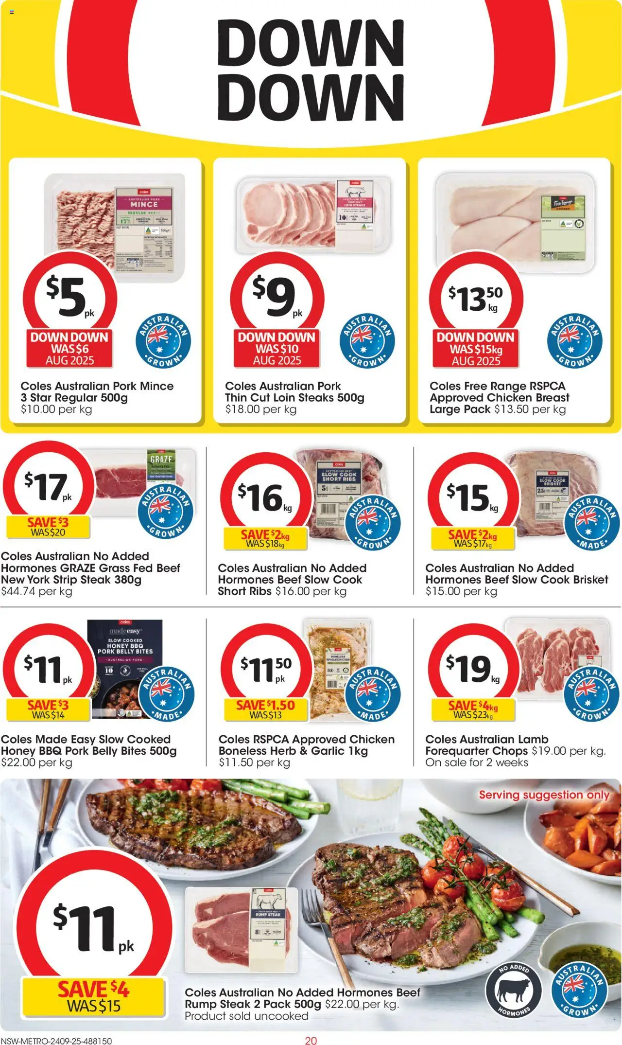 Coles catalogue - valid from 24.09.2025 | Page: 20 | Products: Herb, Chicken, Pork, Steak