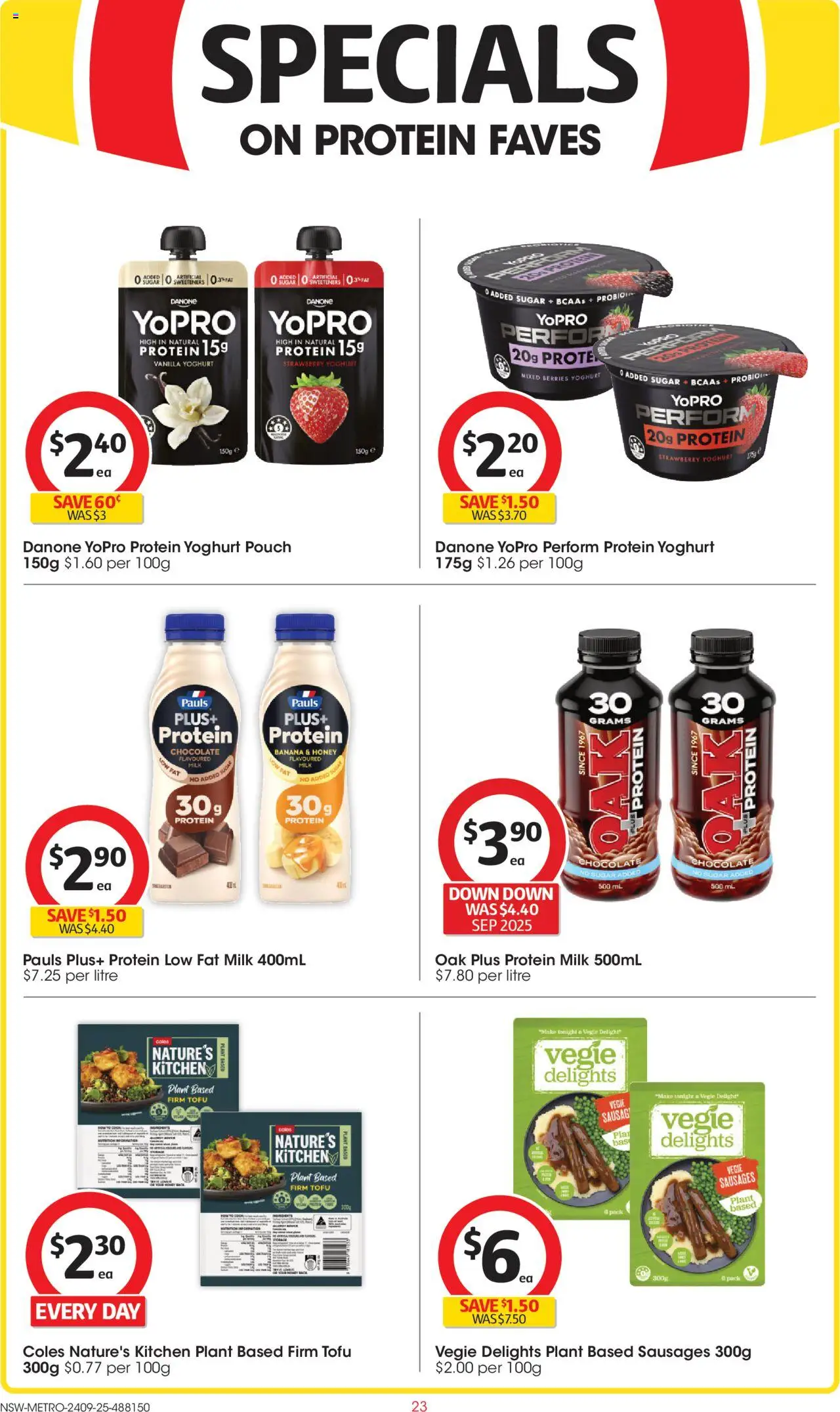 Coles catalogue - valid from 24.09.2025 | Page: 23 | Products: Plant, Milk, Yoghurt, Honey
