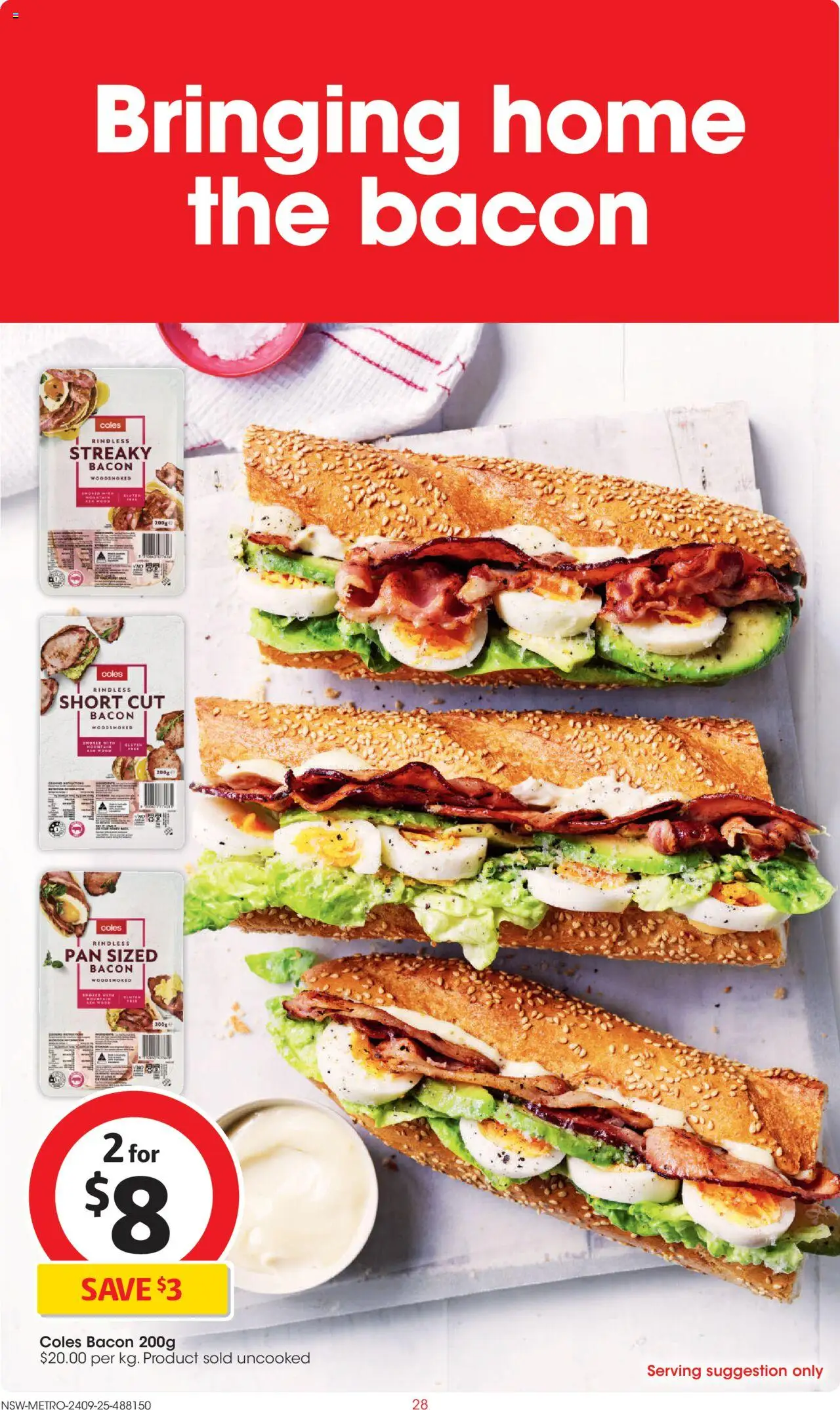 Coles catalogue - valid from 24.09.2025 | Page: 28 | Products: Bacon