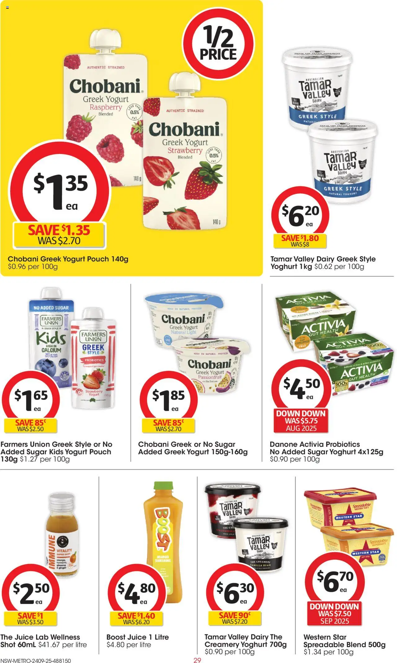 Coles catalogue - valid from 24.09.2025 | Page: 29 | Products: Dairy, Ginger, Juice, Mango