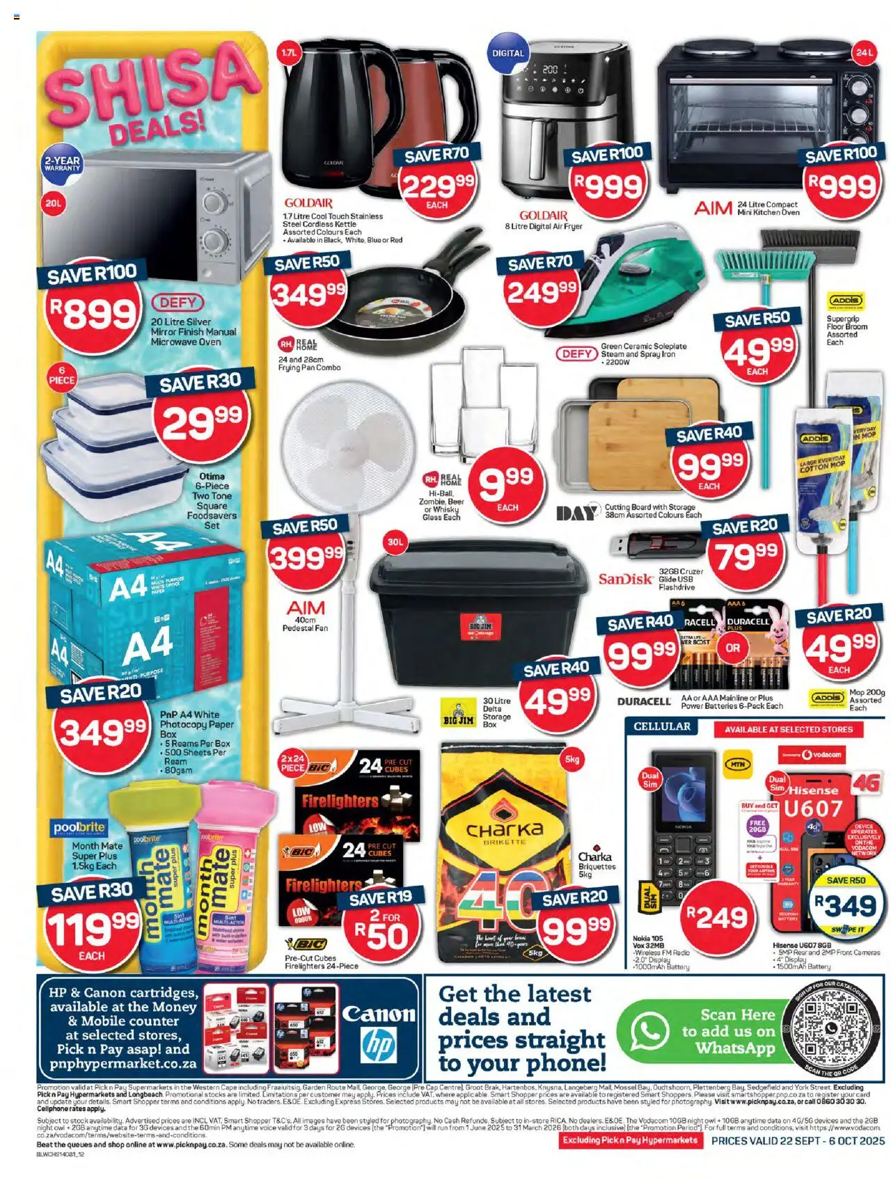 New Pick n Pay catalogue – valid from 22.09.2025 | Page: 12 | Products: Data, Oven, Fryer, Stock