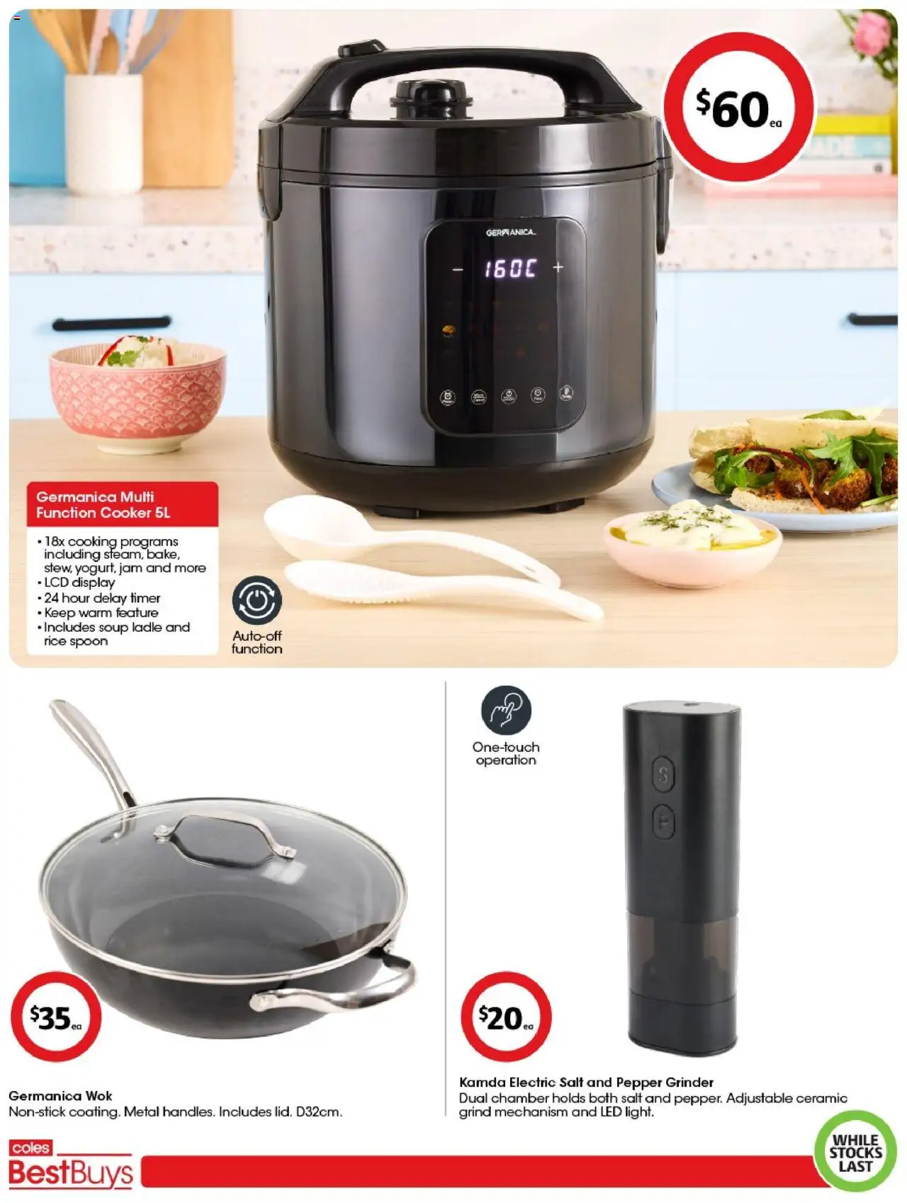 Coles catalogue - valid from 26.09.2025 | Page: 2 | Products: Rice, Salt, Soup, Timer