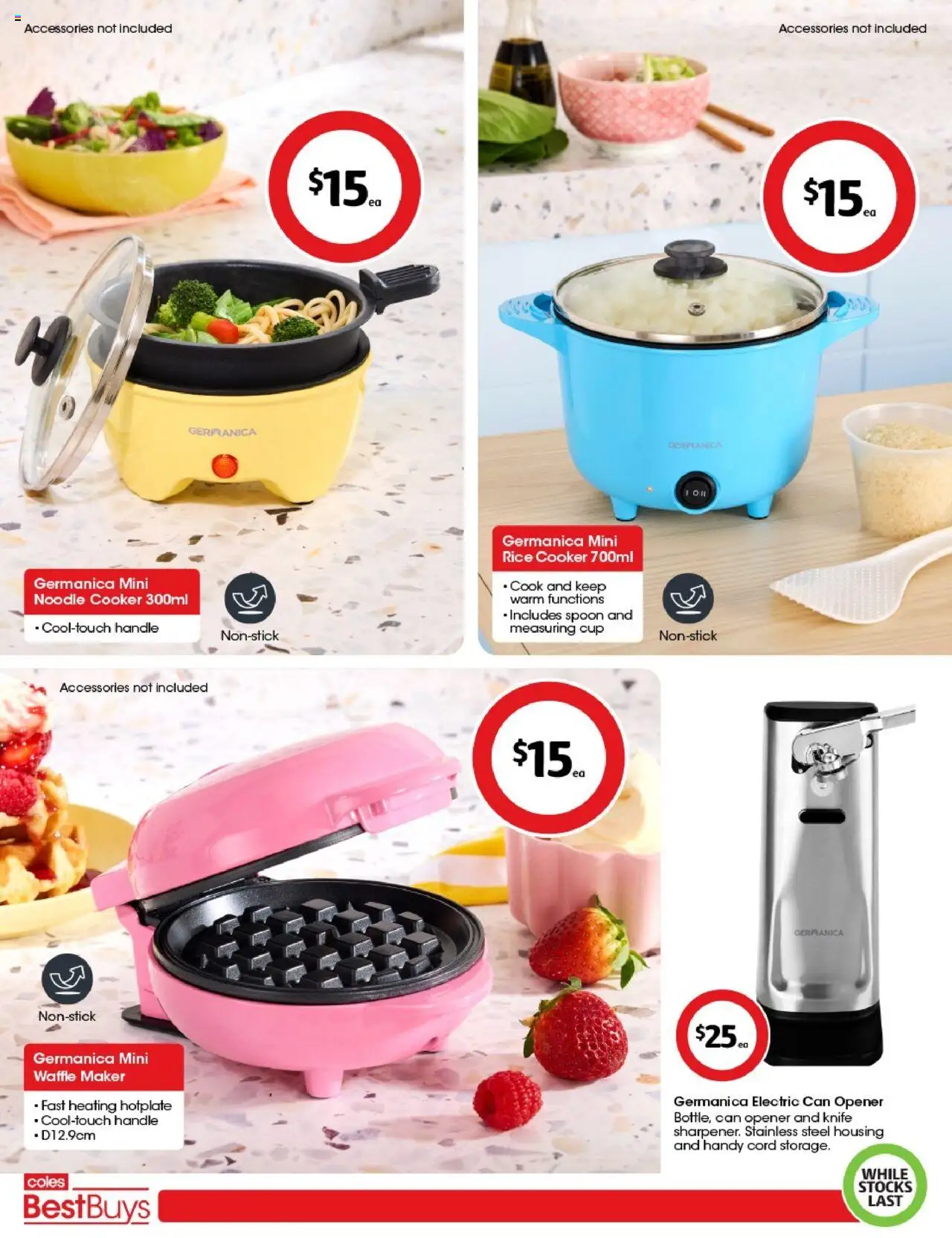 Coles catalogue - valid from 26.09.2025 | Page: 5 | Products: Measuring cup, Rice, Rice cooker, Waffle maker