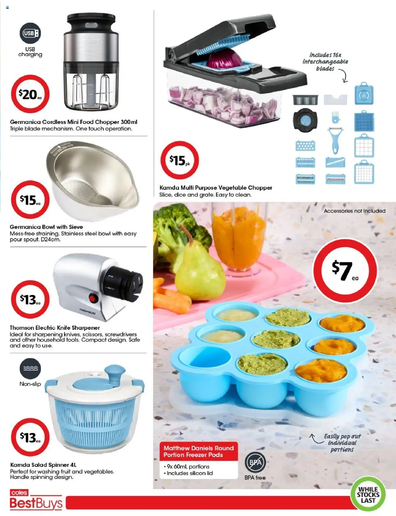 Coles catalogue - valid from 26.09.2025 | Page: 7 | Products: Salad, Accessories, Usb, Safe