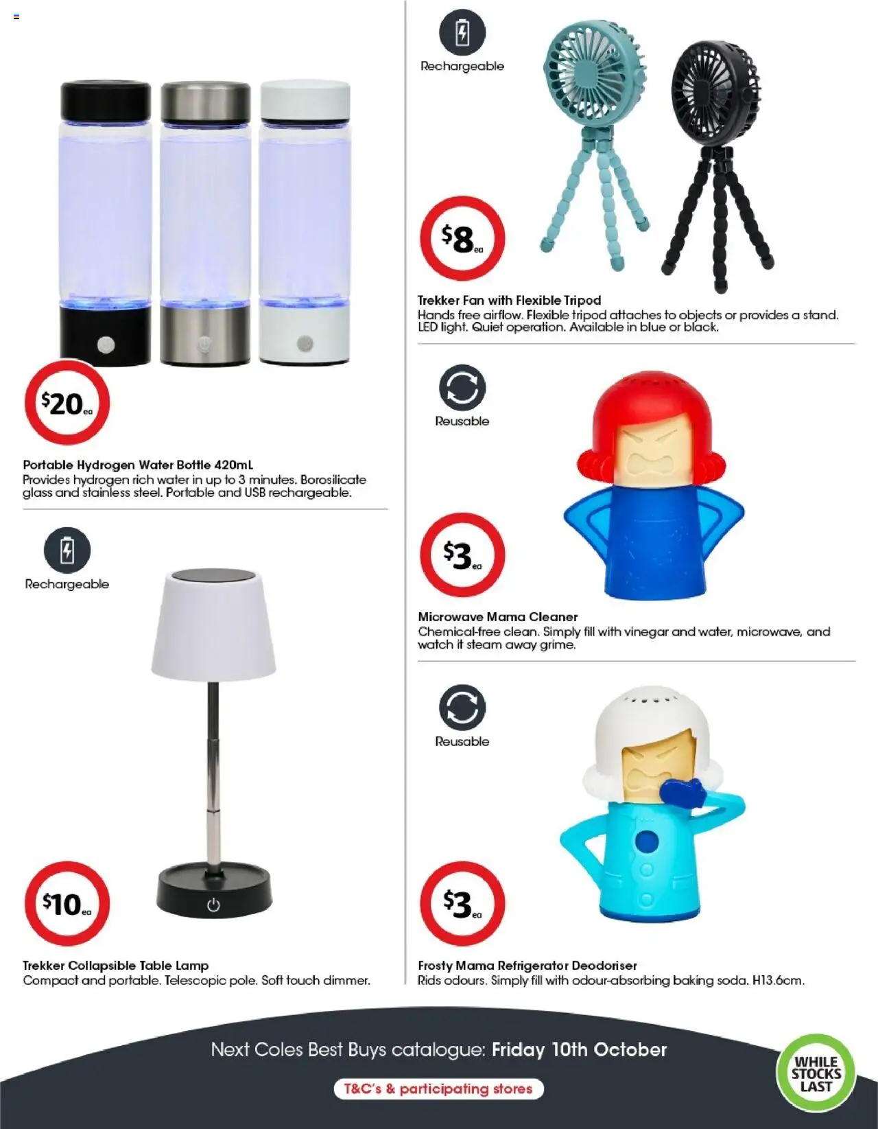 Coles catalogue - valid from 26.09.2025 | Page: 9 | Products: Cleaner, Vinegar, Refrigerator, Fan