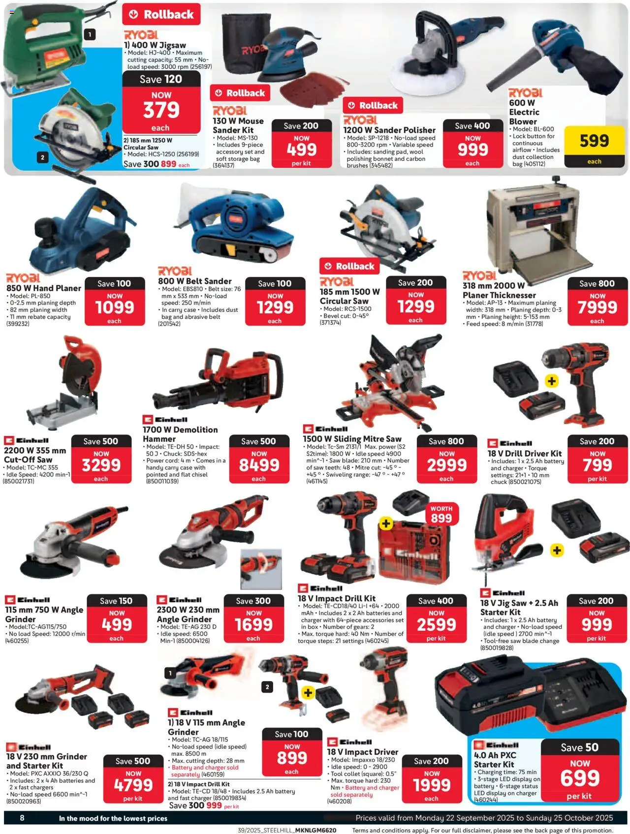 New Makro catalogue – valid from 22.09.2025 | Page: 8 | Products: Mouse, Case, Jigsaw, Angle grinder