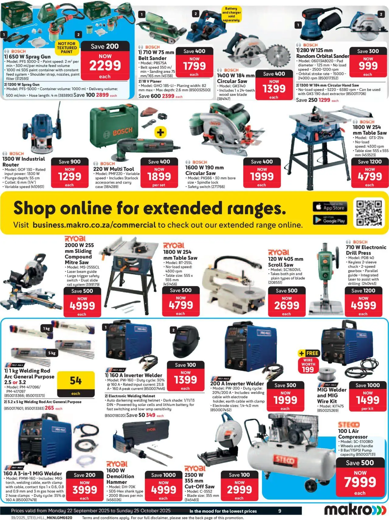 New Makro catalogue – valid from 22.09.2025 | Page: 9 | Products: Router, Belt, Case, Table