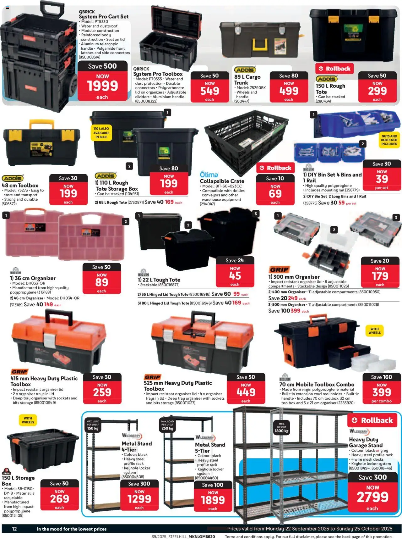 New Makro catalogue – valid from 22.09.2025 | Page: 12 | Products: Crate, Shelf, Box, Water