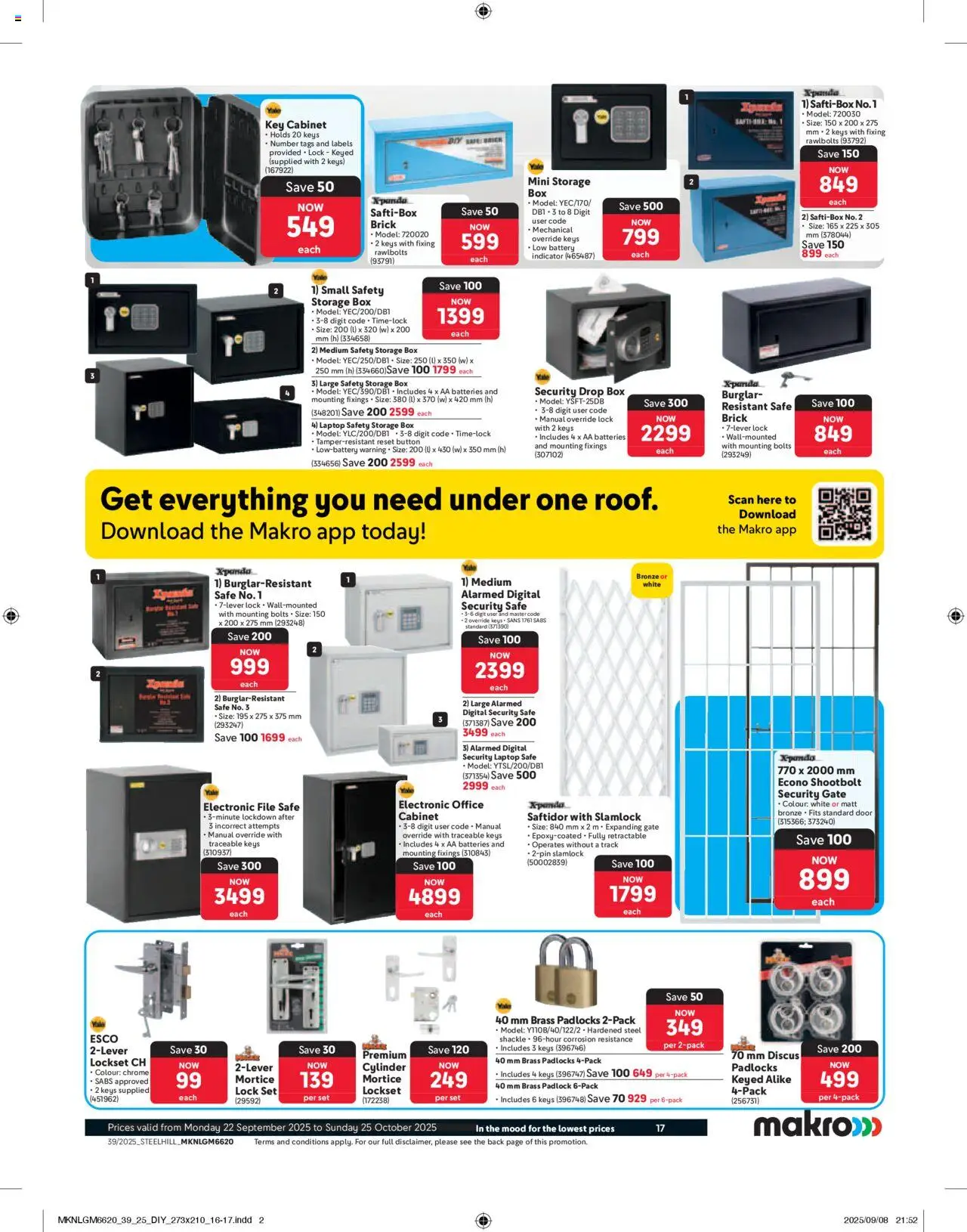 New Makro catalogue – valid from 22.09.2025 | Page: 17 | Products: Laptop, Lock, Battery, Gate