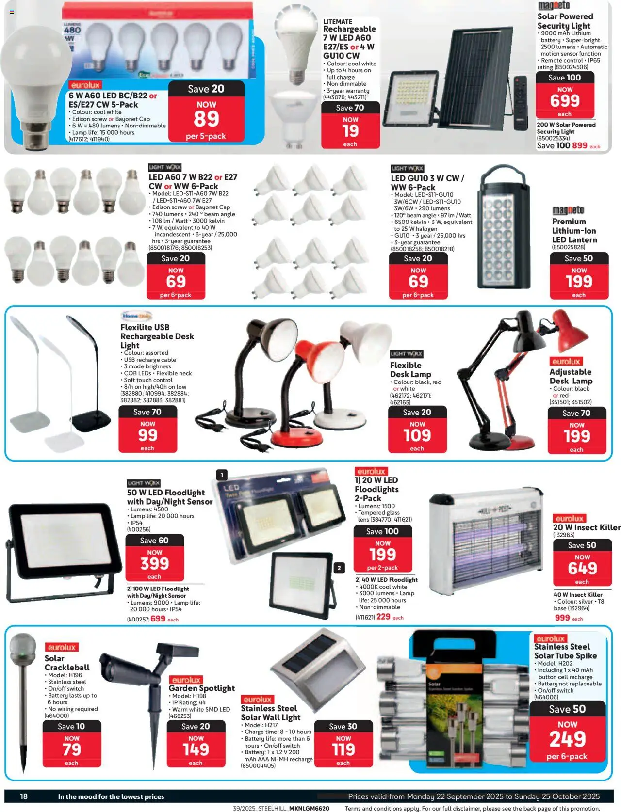 New Makro catalogue – valid from 22.09.2025 | Page: 18 | Products: Battery, Lamp, Light, Remote
