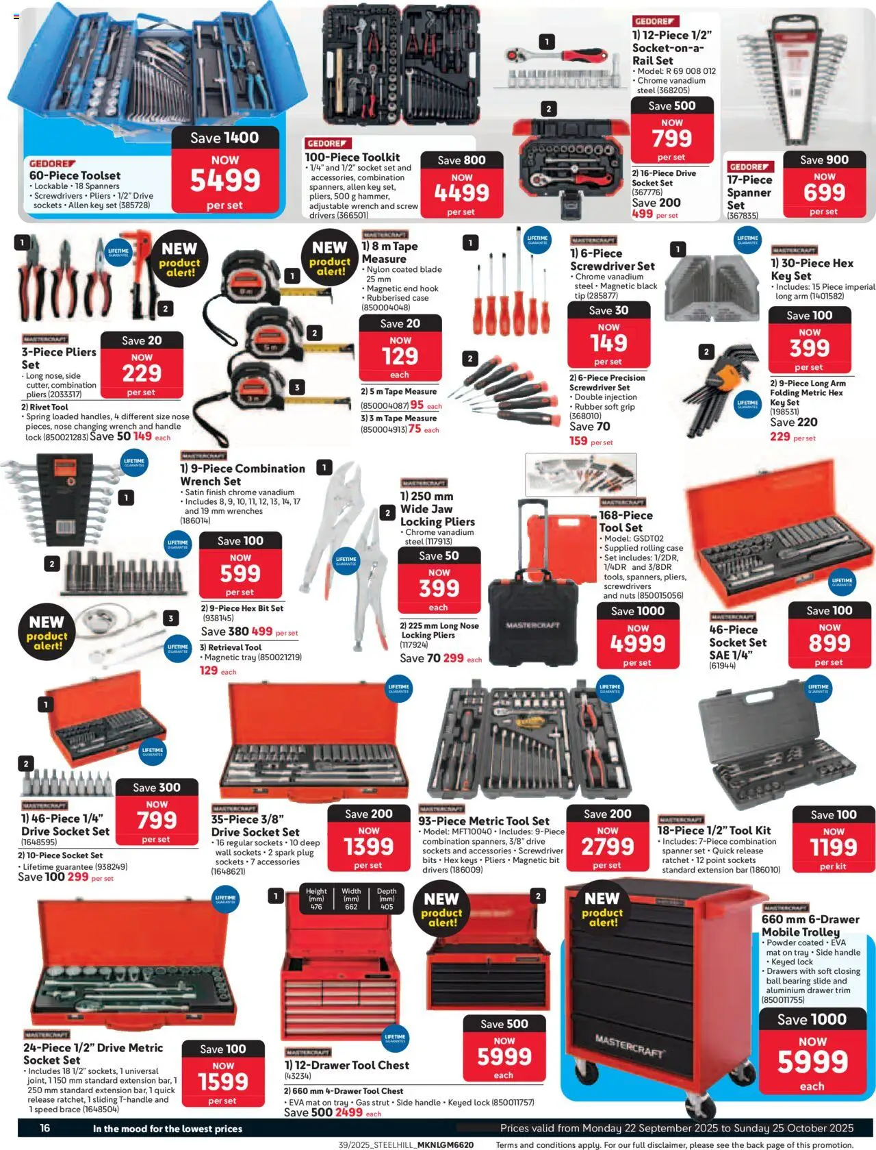 New Makro catalogue – valid from 22.09.2025 | Page: 16 | Products: Case, Wrench, Tape measure, Tape