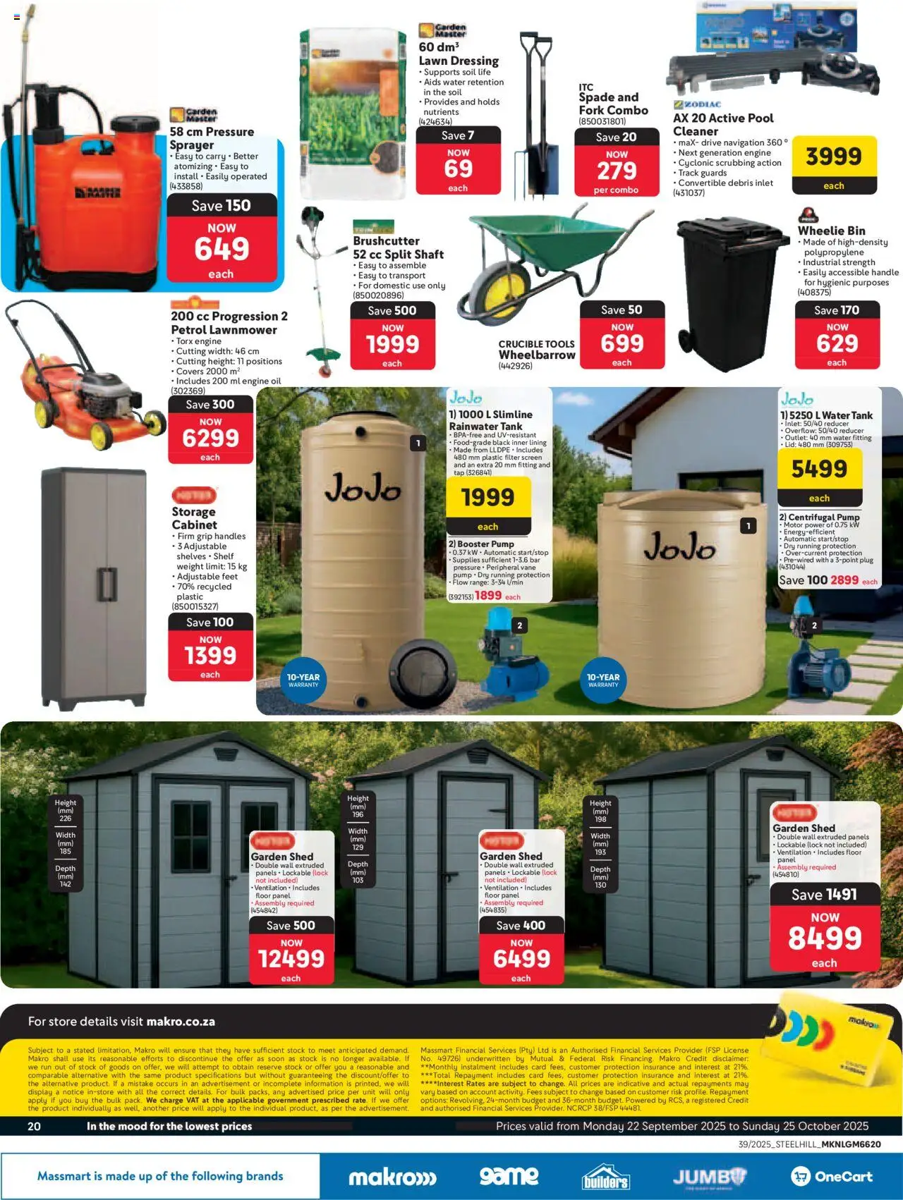 New Makro catalogue – valid from 22.09.2025 | Page: 20 | Products: Tank, Lock, Spade, Stock