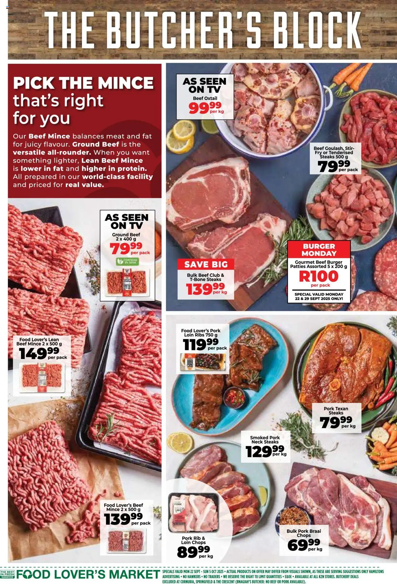 New Food Lover's Market catalogue – valid from 22.09.2025 | Page: 8 | Products: TV, Ribs, Pork, Beef